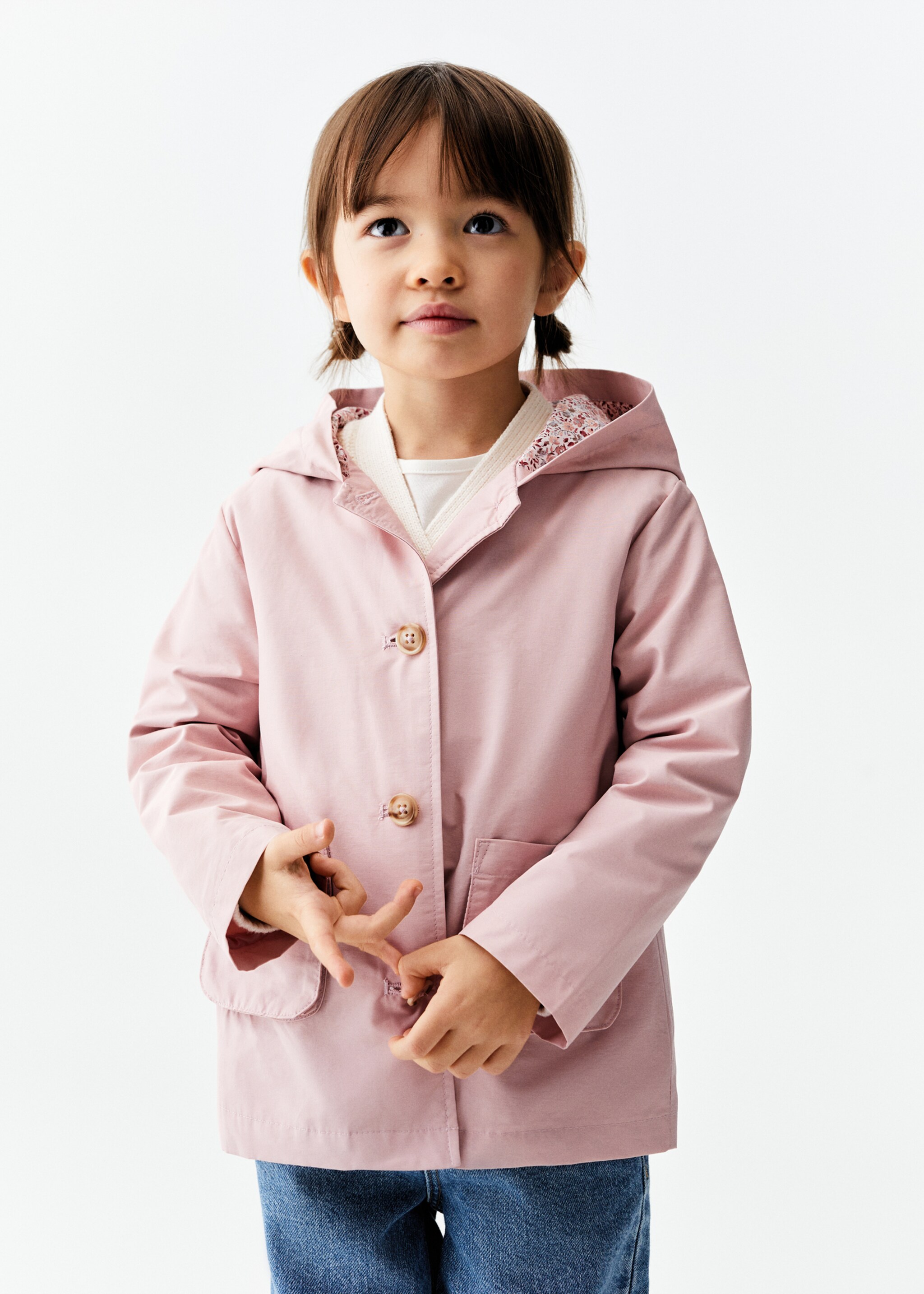 Buttoned cotton jacket - Medium plane