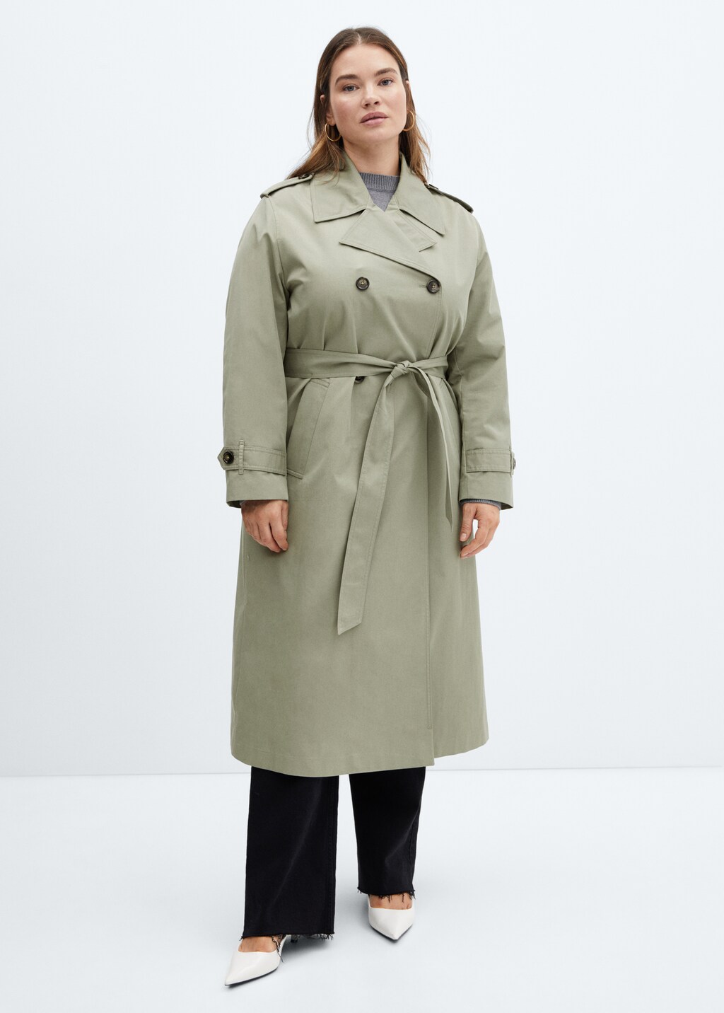 Double-breasted trench coat - Women | MANGO OUTLET USA