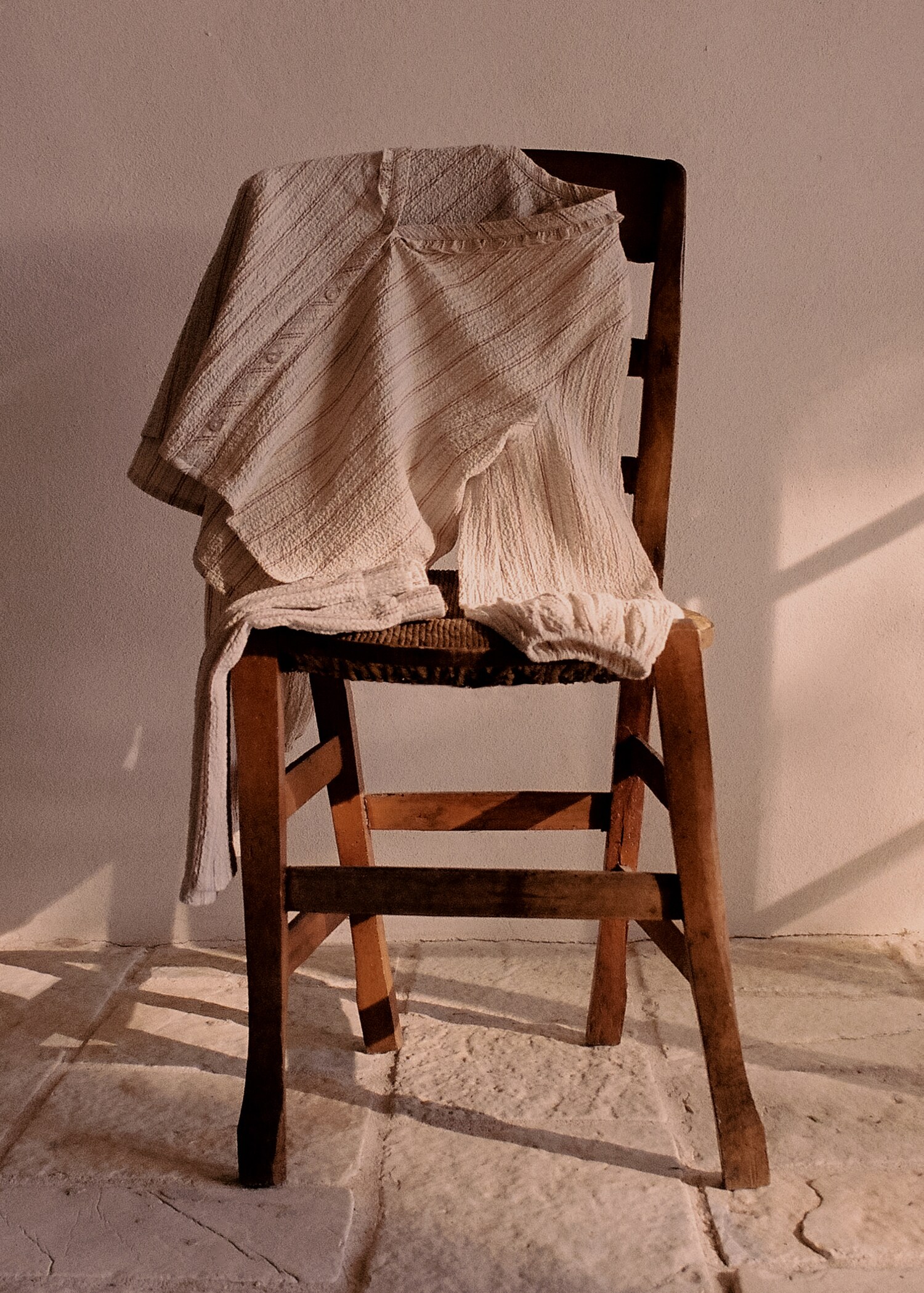 Two-piece textured cotton pyjamas - Details of the article 5
