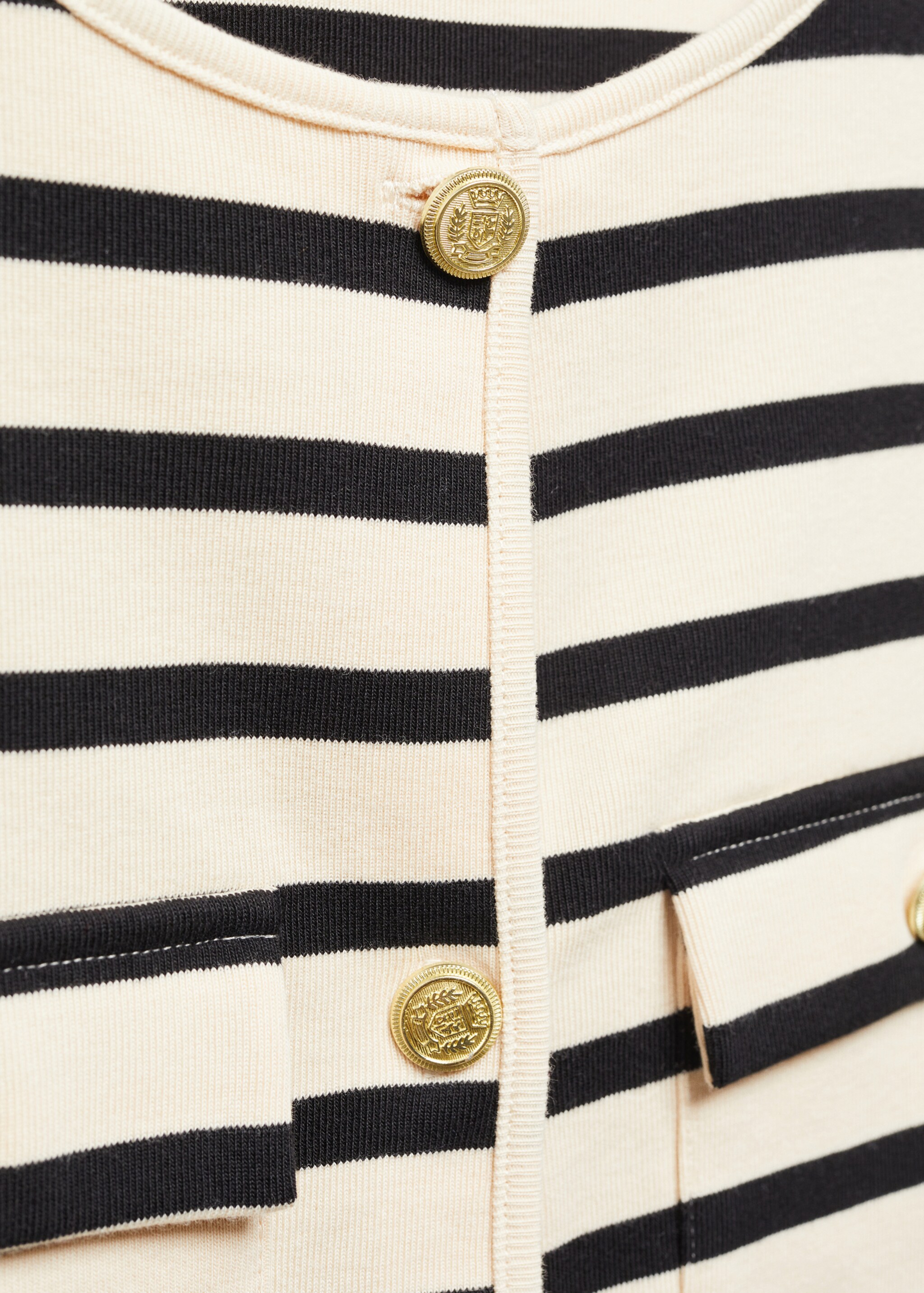 Striped cardigan with buttons - Details of the article 8