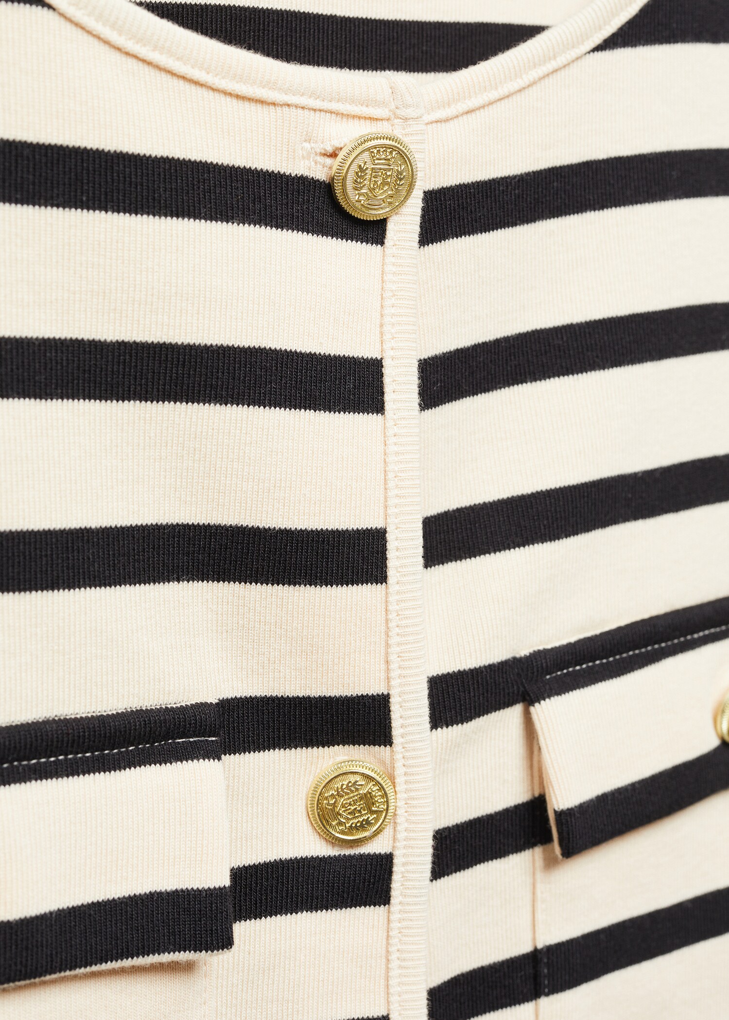 Striped cardigan with buttons - Details of the article 8