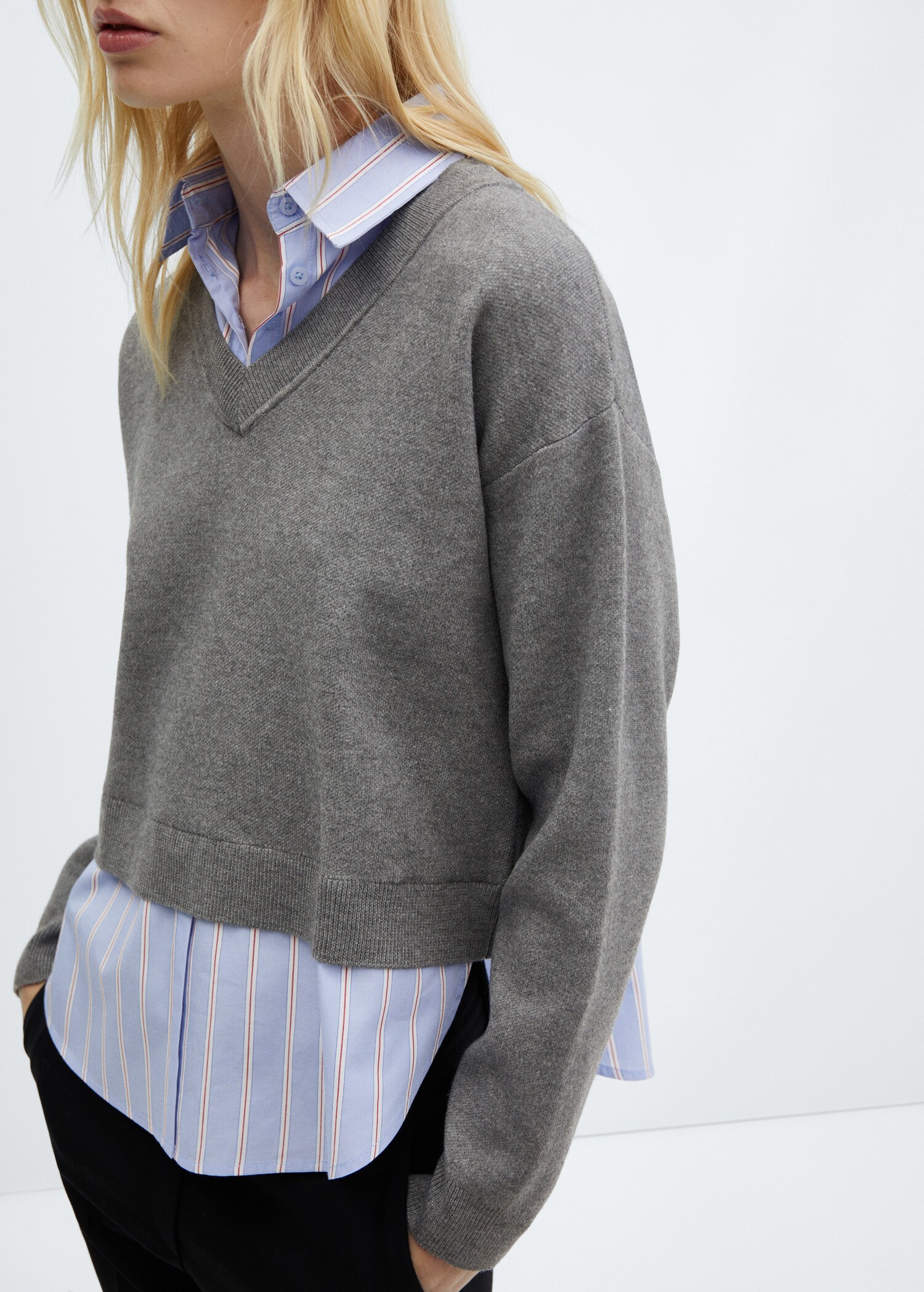 Pull-over chemise combiné - Détail de l'article 6