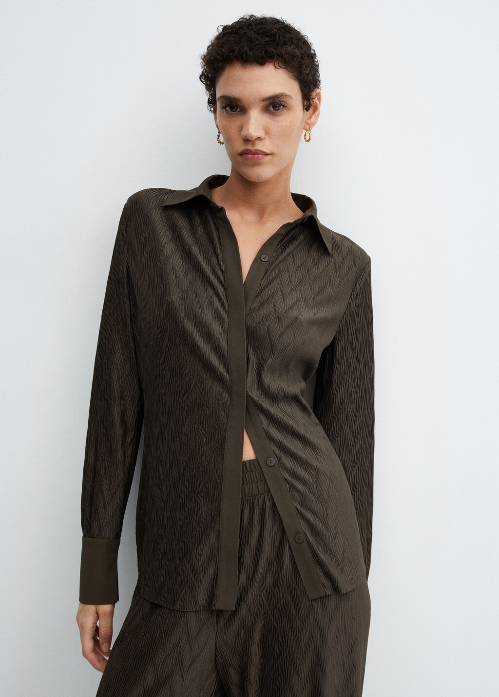 Rhinestone shirt - Women | MANGO OUTLET USA