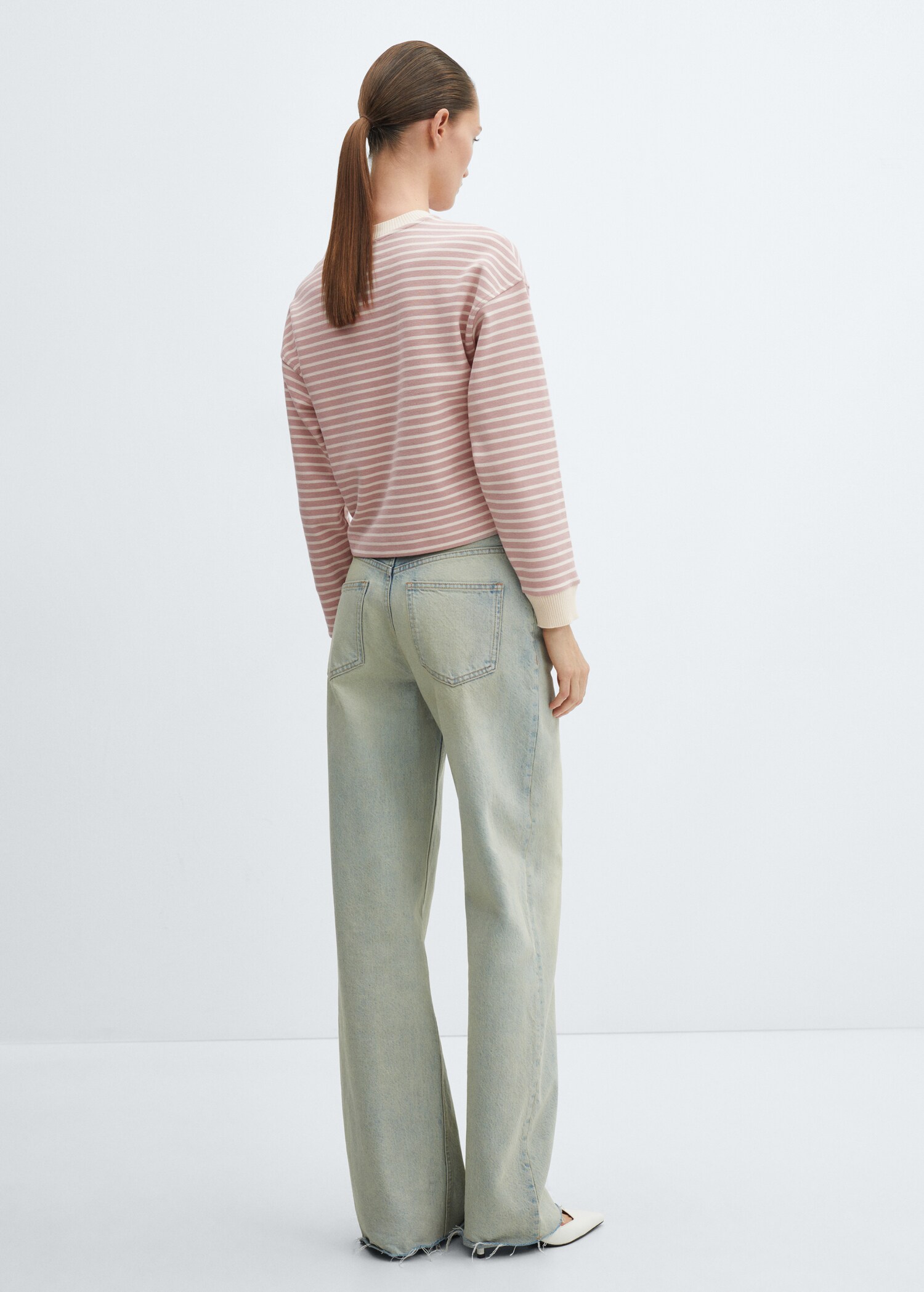 Gestreiftes Strick-Sweatshirt - Rückseite des Artikels