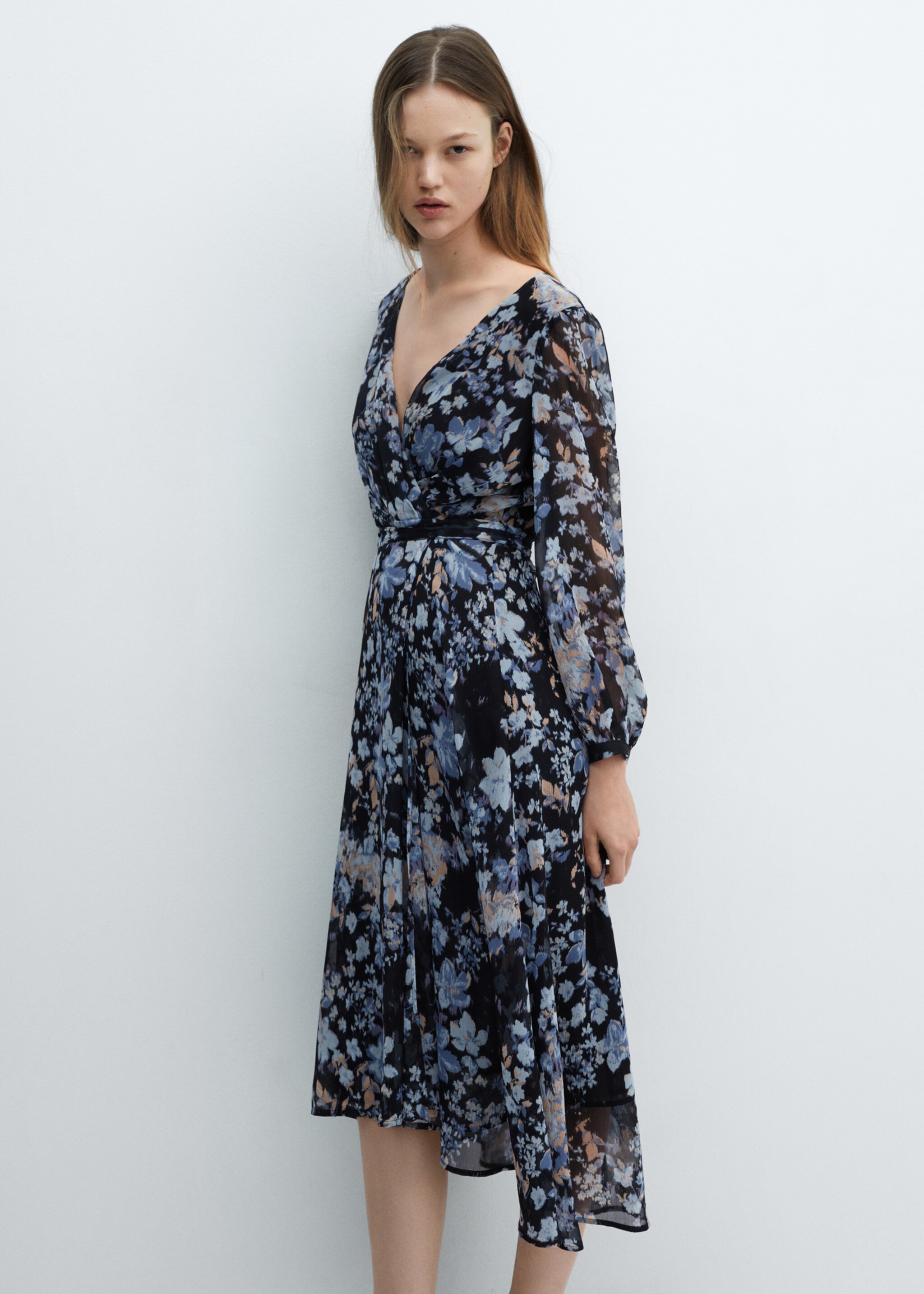Flowy flower printed dress - Medium plane