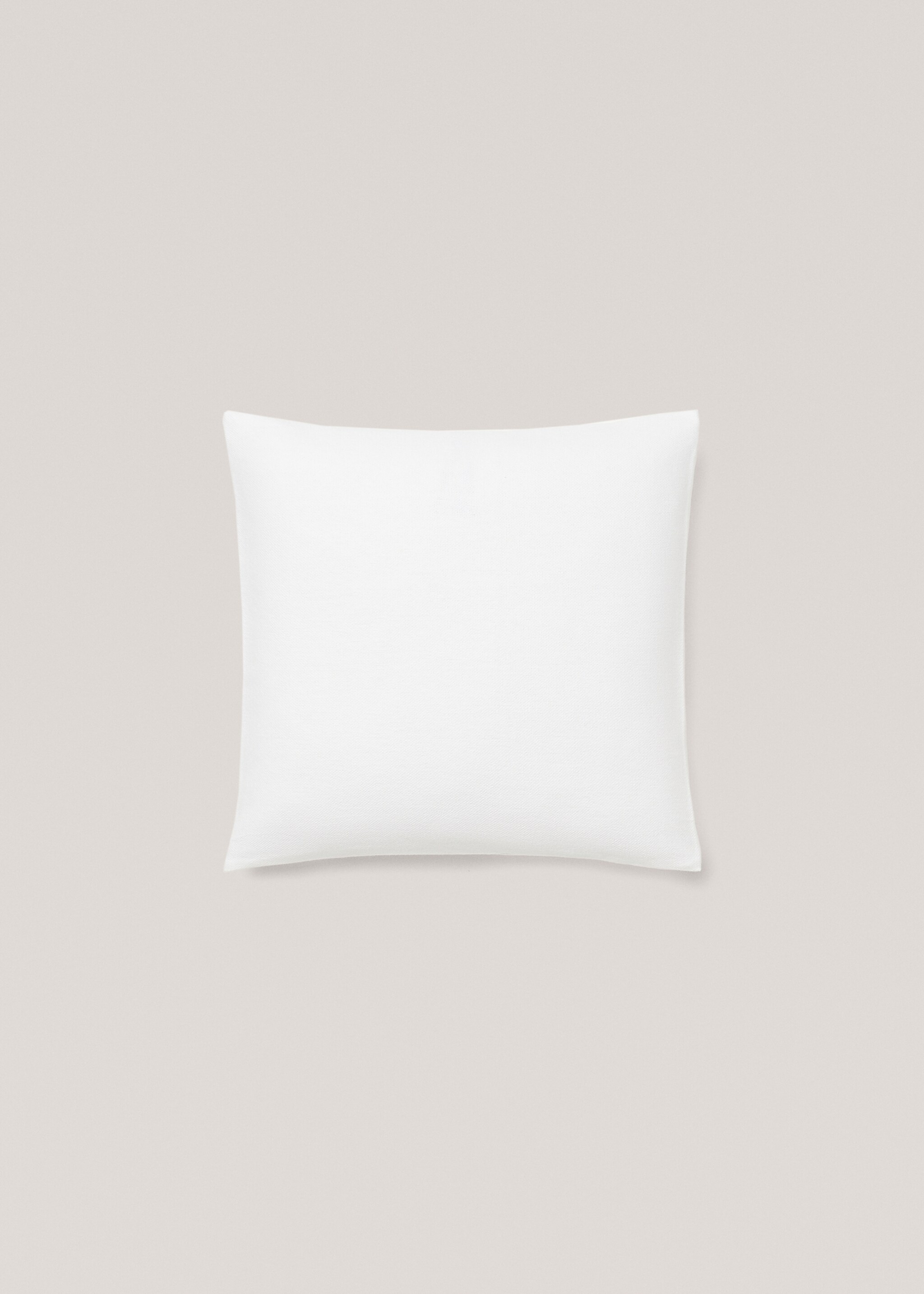 Textured cotton cushion case 45x45cm - Article without model, Off White. Ref: 67094047-00.