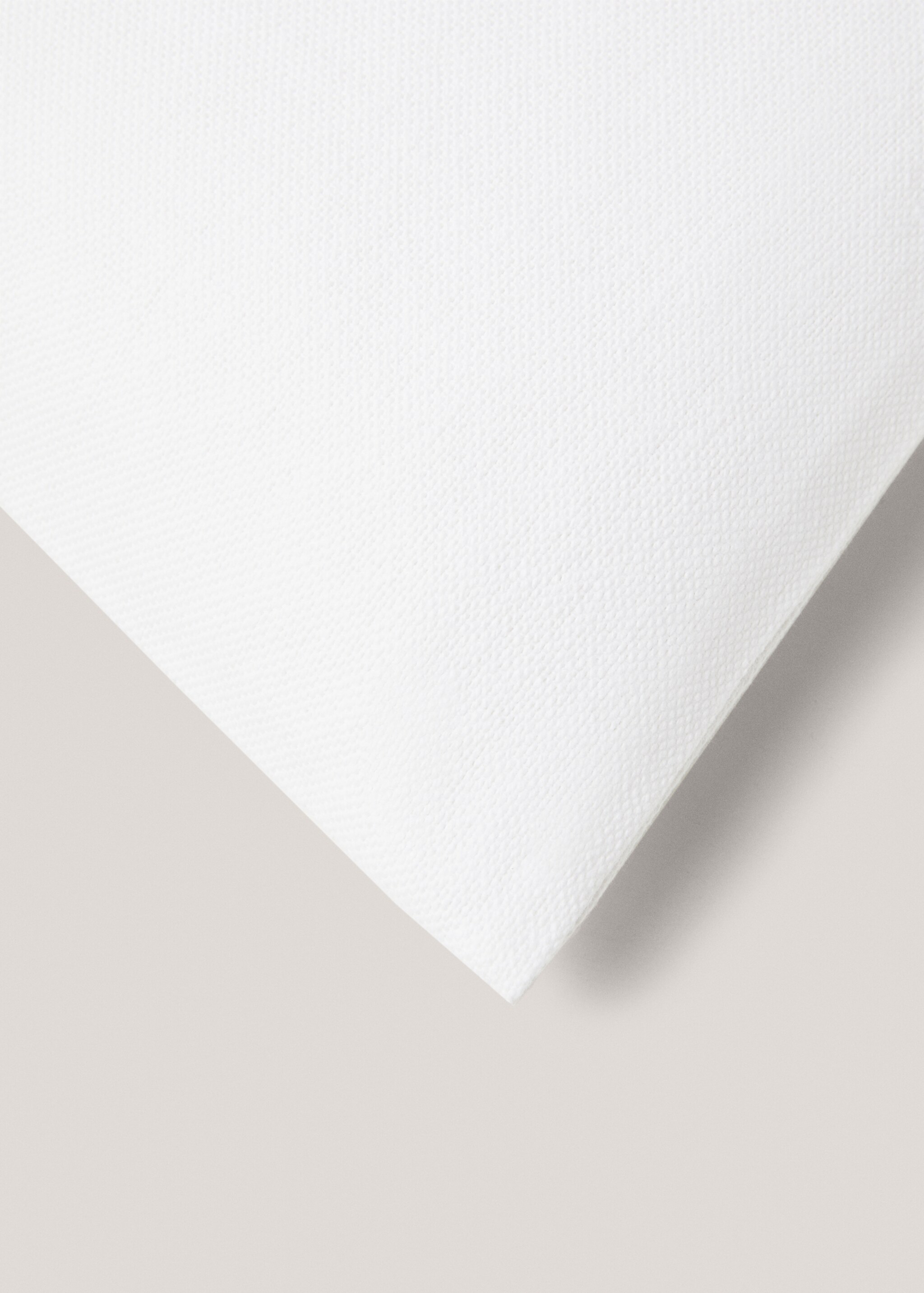 Textured cotton cushion case 45x45cm - Details of the article 3, Off White. Ref: 67094047-00.