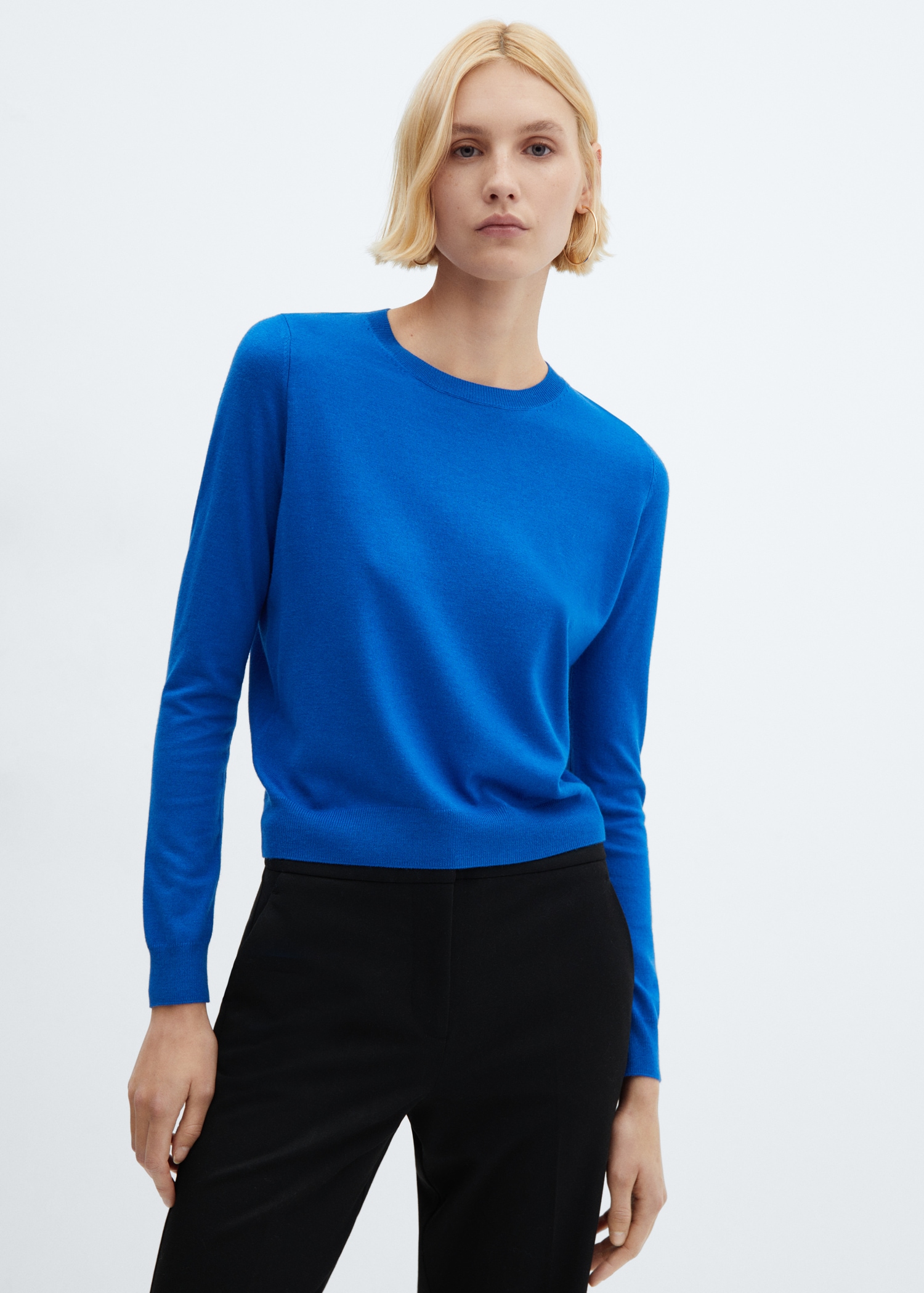 Pull-over maille col rond - Plan moyen