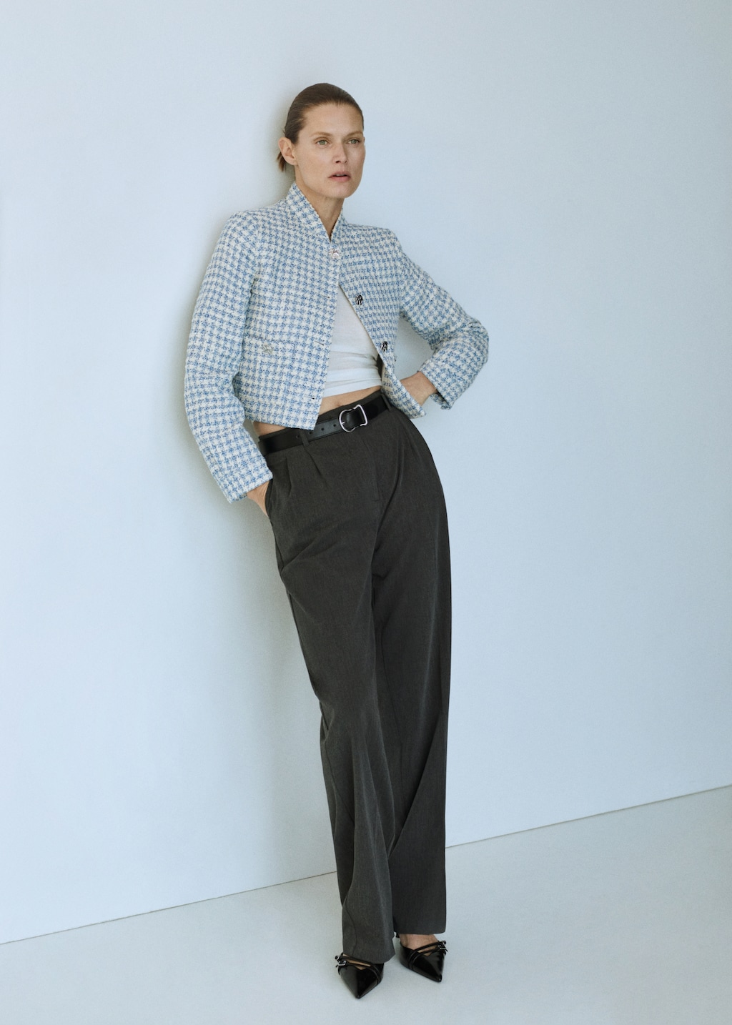 Tweed jacket with metal buttons - Women | MANGO OUTLET USA