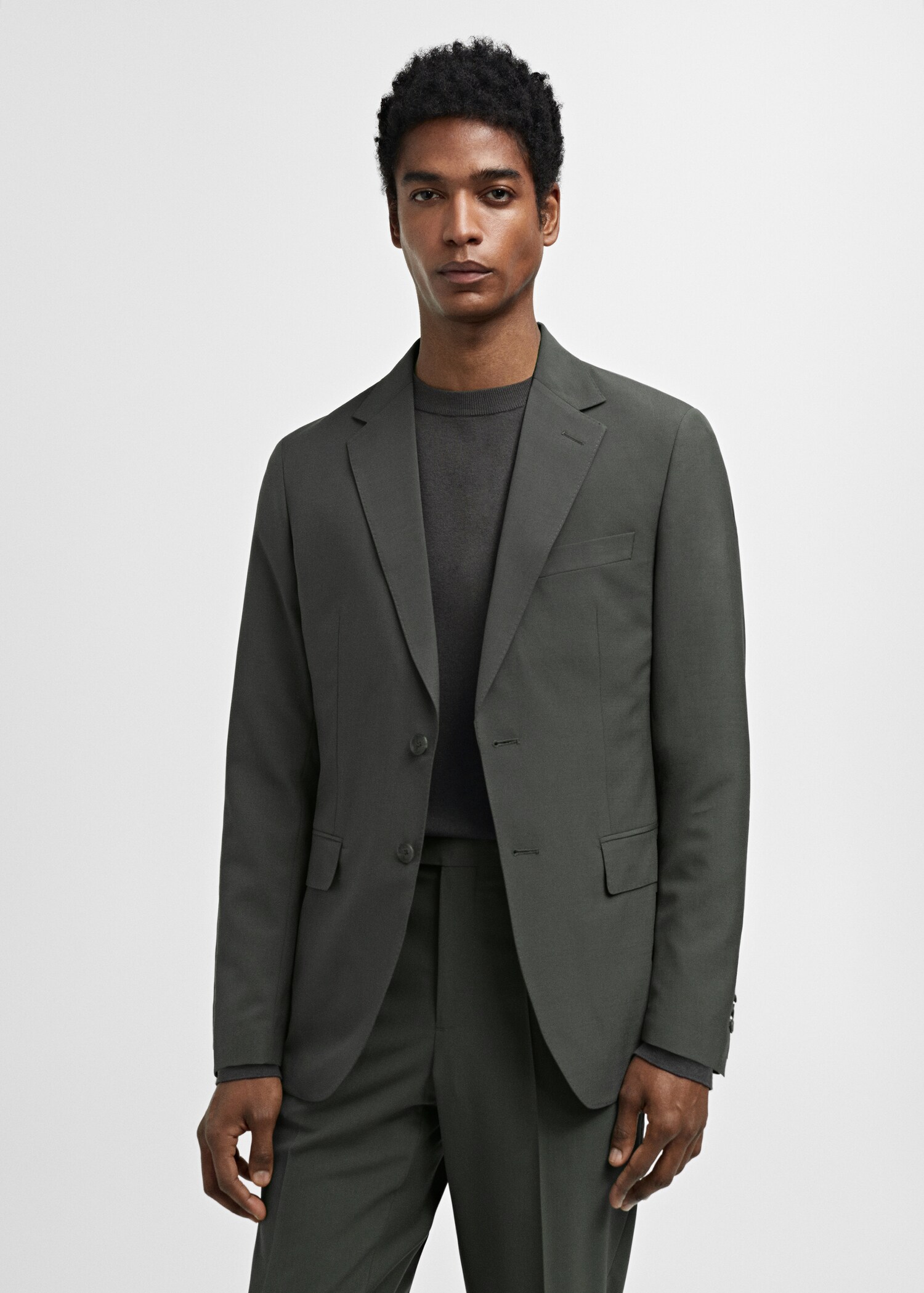 Σακάκι κοστουμιού slim fit μαλλί - Μεσαίο πλάνο