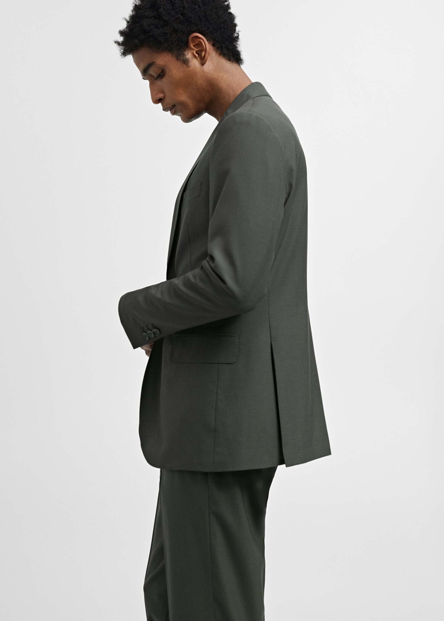 Σακάκι κοστουμιού slim fit μαλλί - Λεπτομέρεια του προϊόντος 2