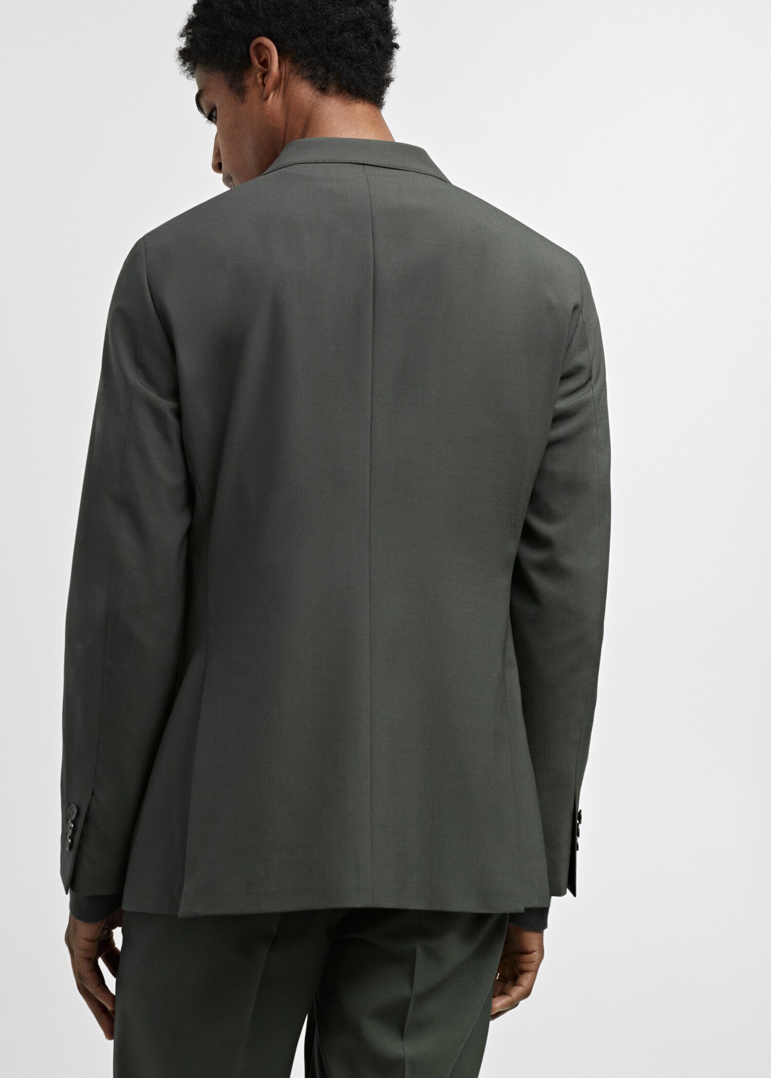 Σακάκι κοστουμιού slim fit μαλλί - Πίσω όψη προϊόντος