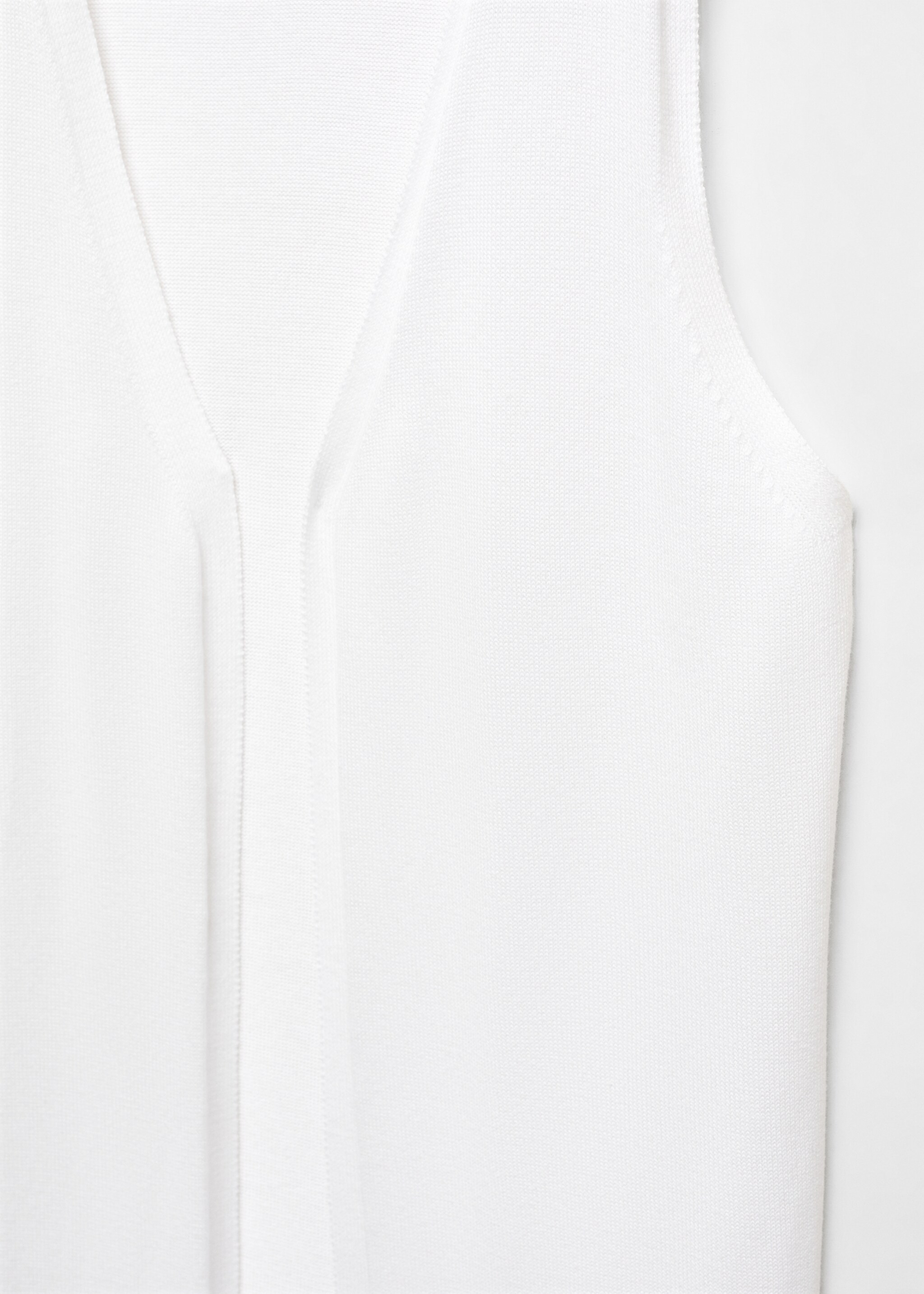 Lange Strickweste - Detail des Artikels 8, Cremeweiß. Ref: 67094442-00.