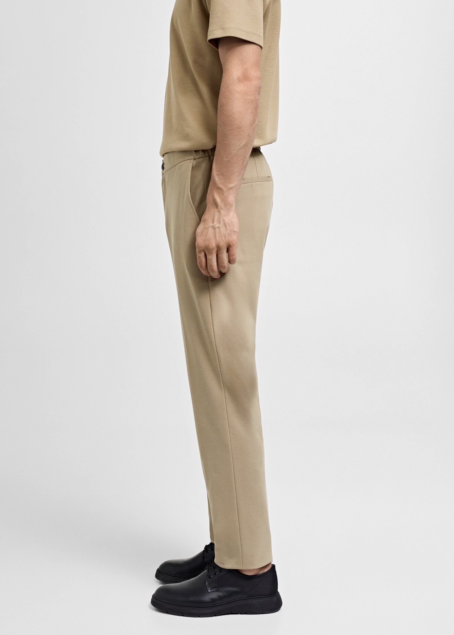 Slim-fit cotton suit trousers - Details of the article 2