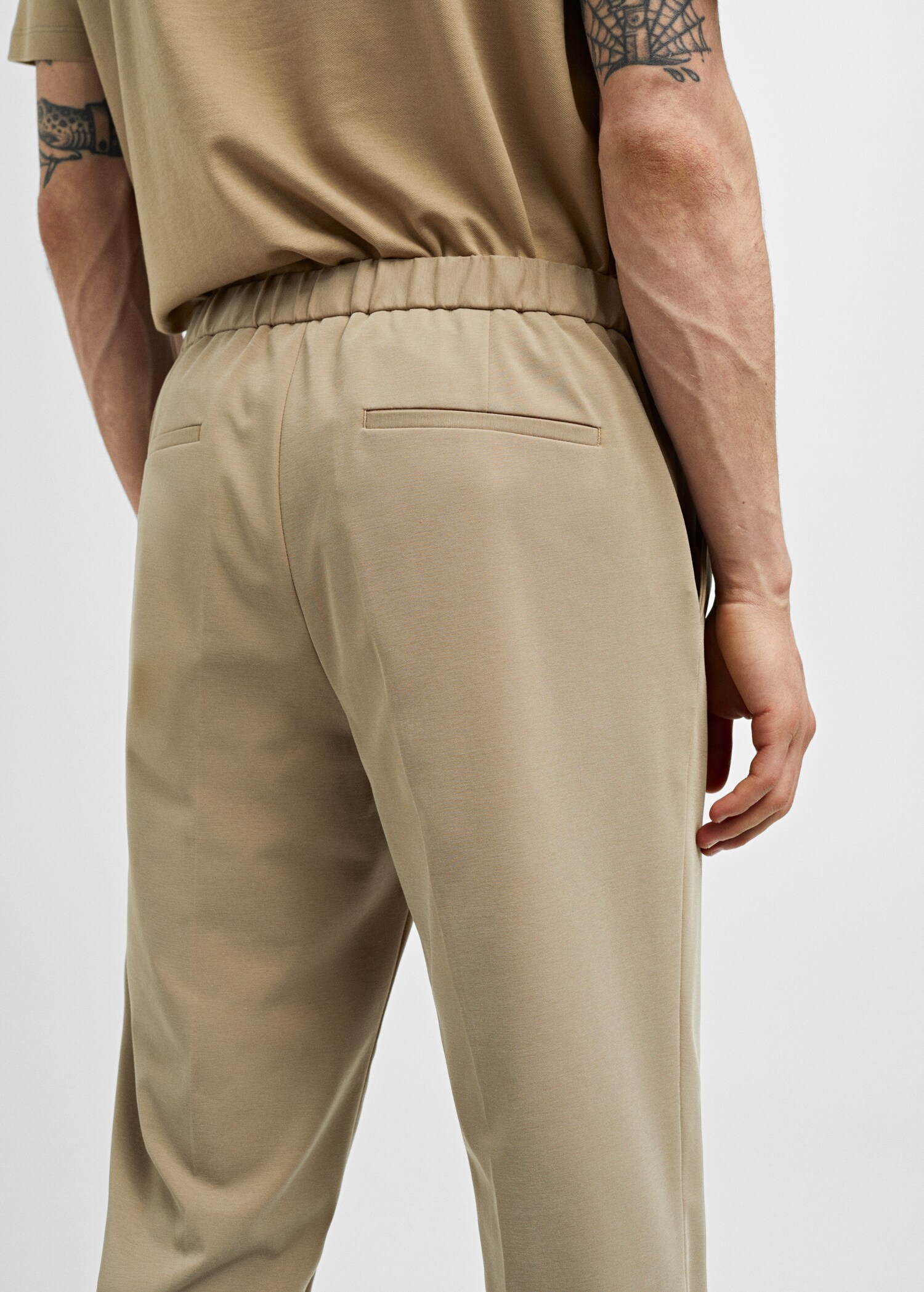 Slim-fit cotton suit trousers - Details of the article 4