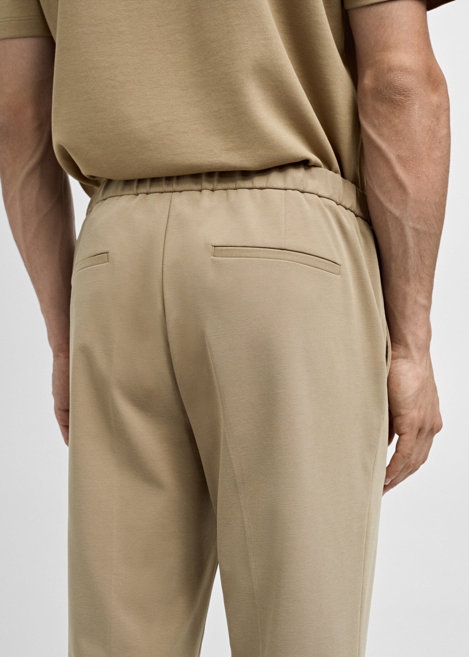 Slim-fit cotton suit trousers - Details of the article 6