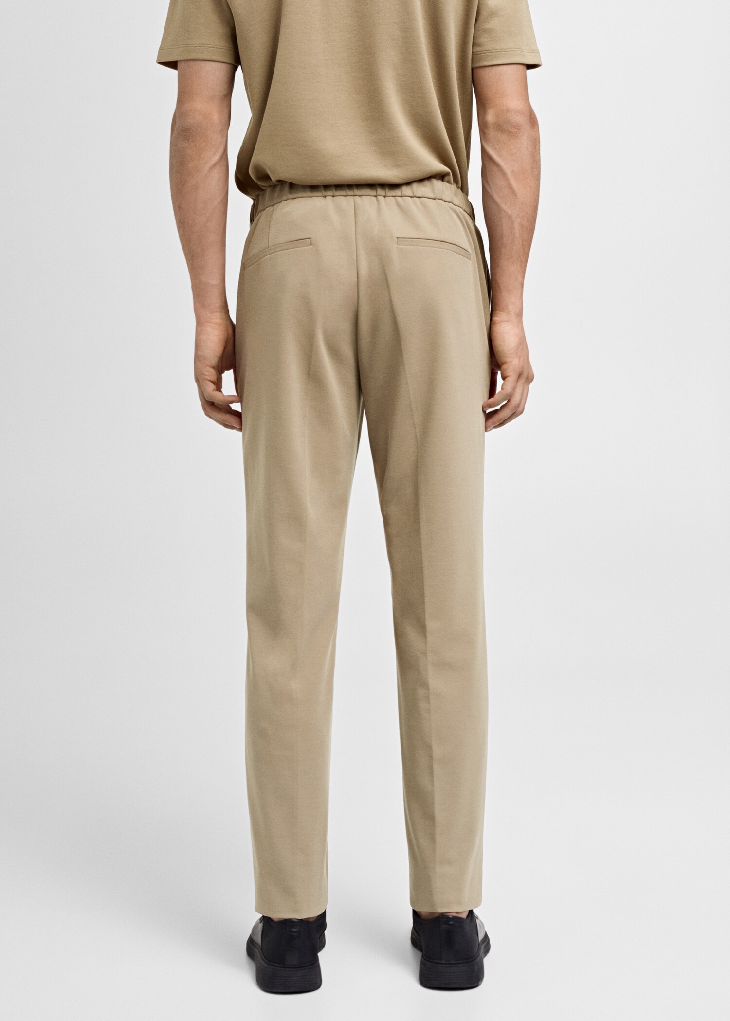 Slim-fit cotton suit trousers - Reverse of the article