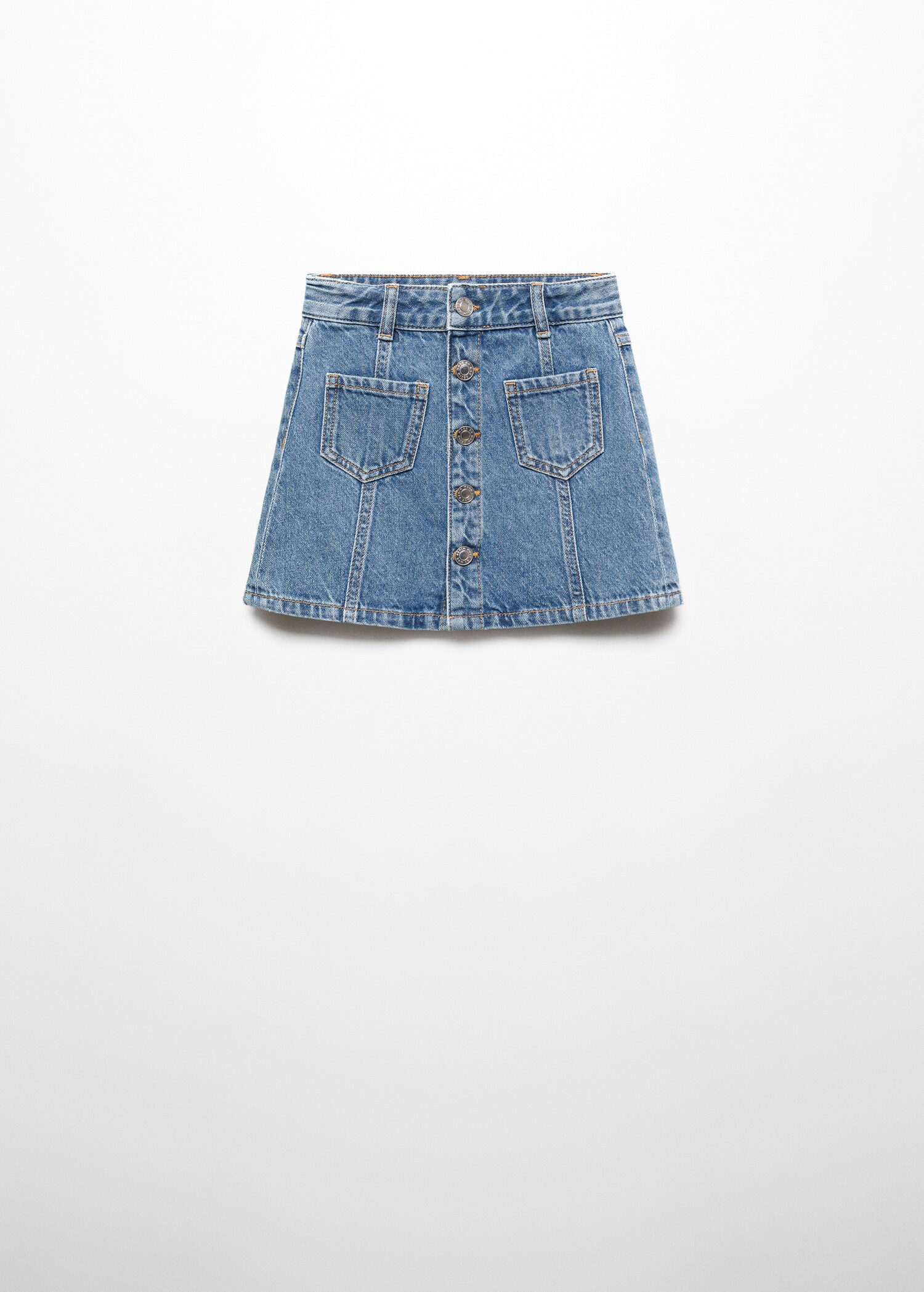 Buttoned denim skirt - Article without model