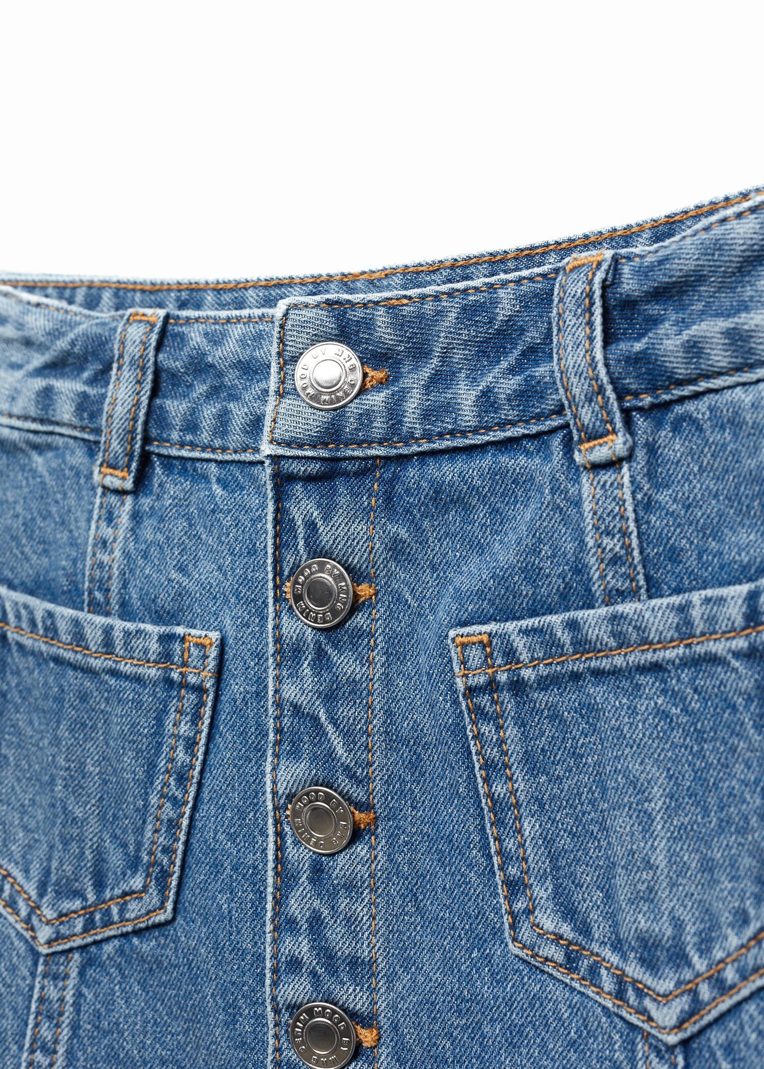 Buttoned denim skirt - Details of the article 8