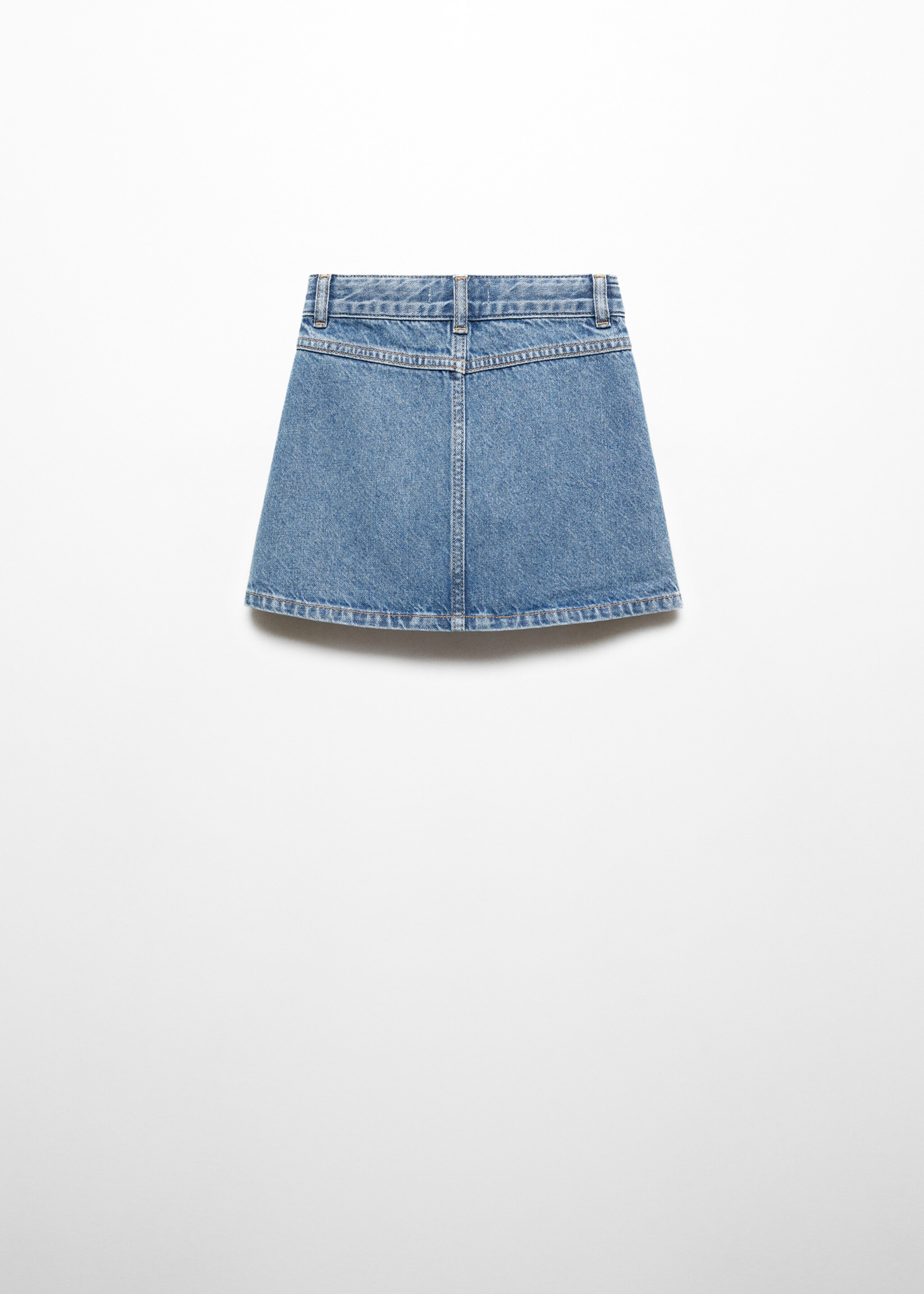 Buttoned denim skirt - Reverse of the article