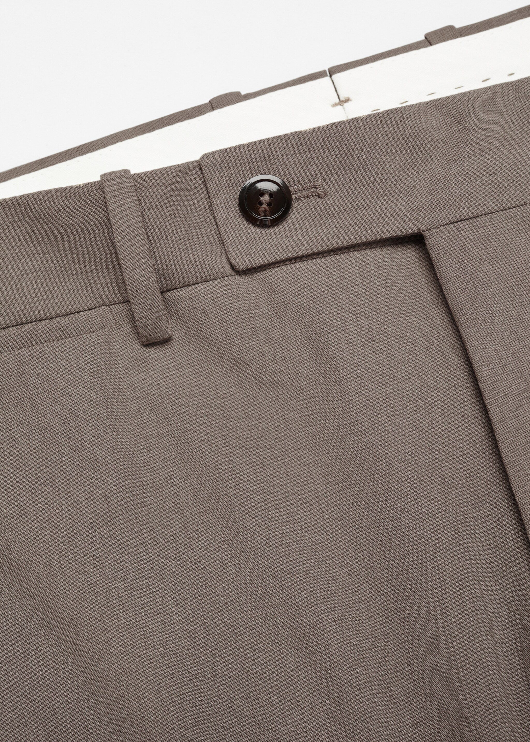Garniturowe spodnie slim fit z chłodnej wełny - Szczegóły artykułu 8