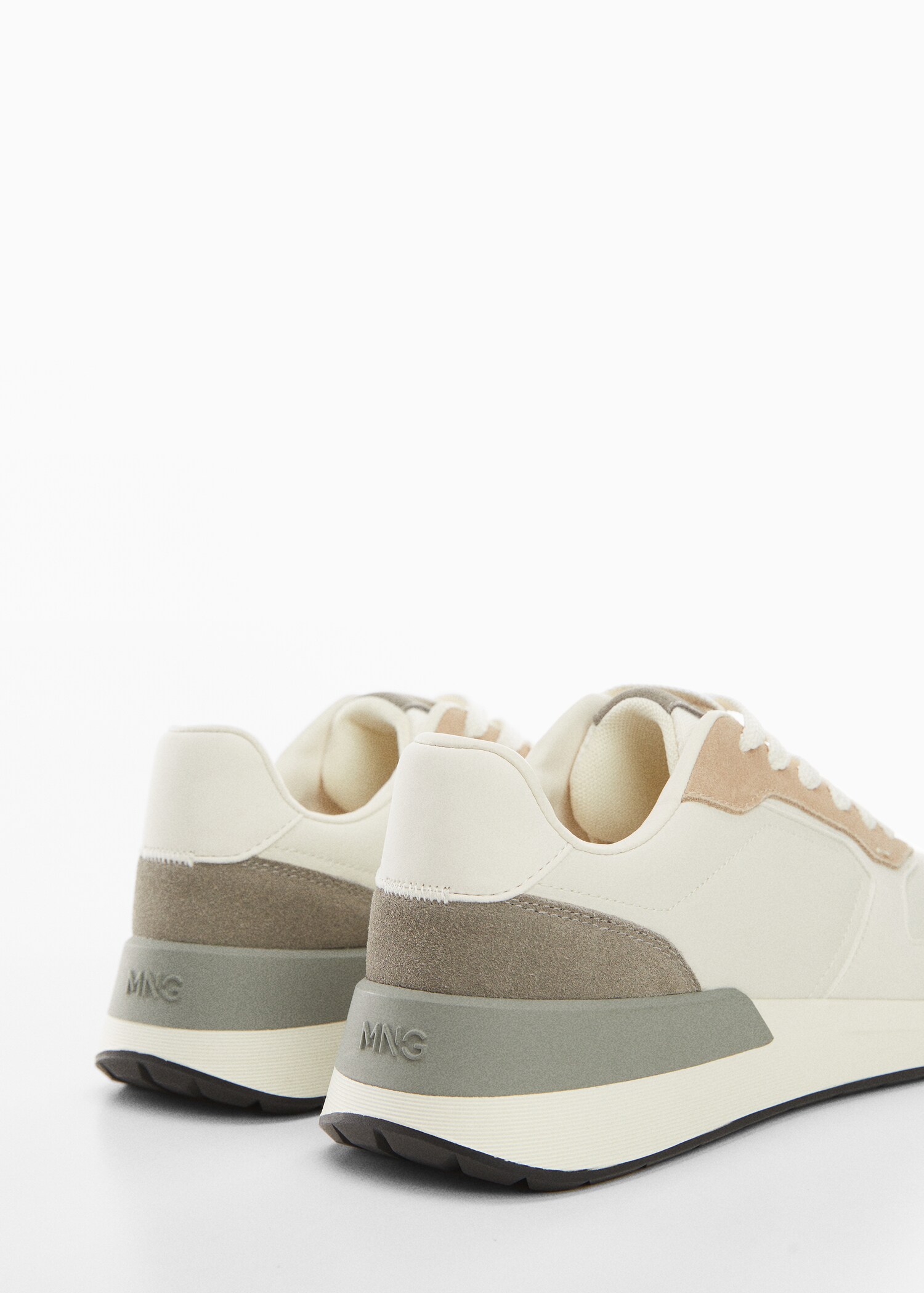 Leather mixed sneakers - Details of the article 1