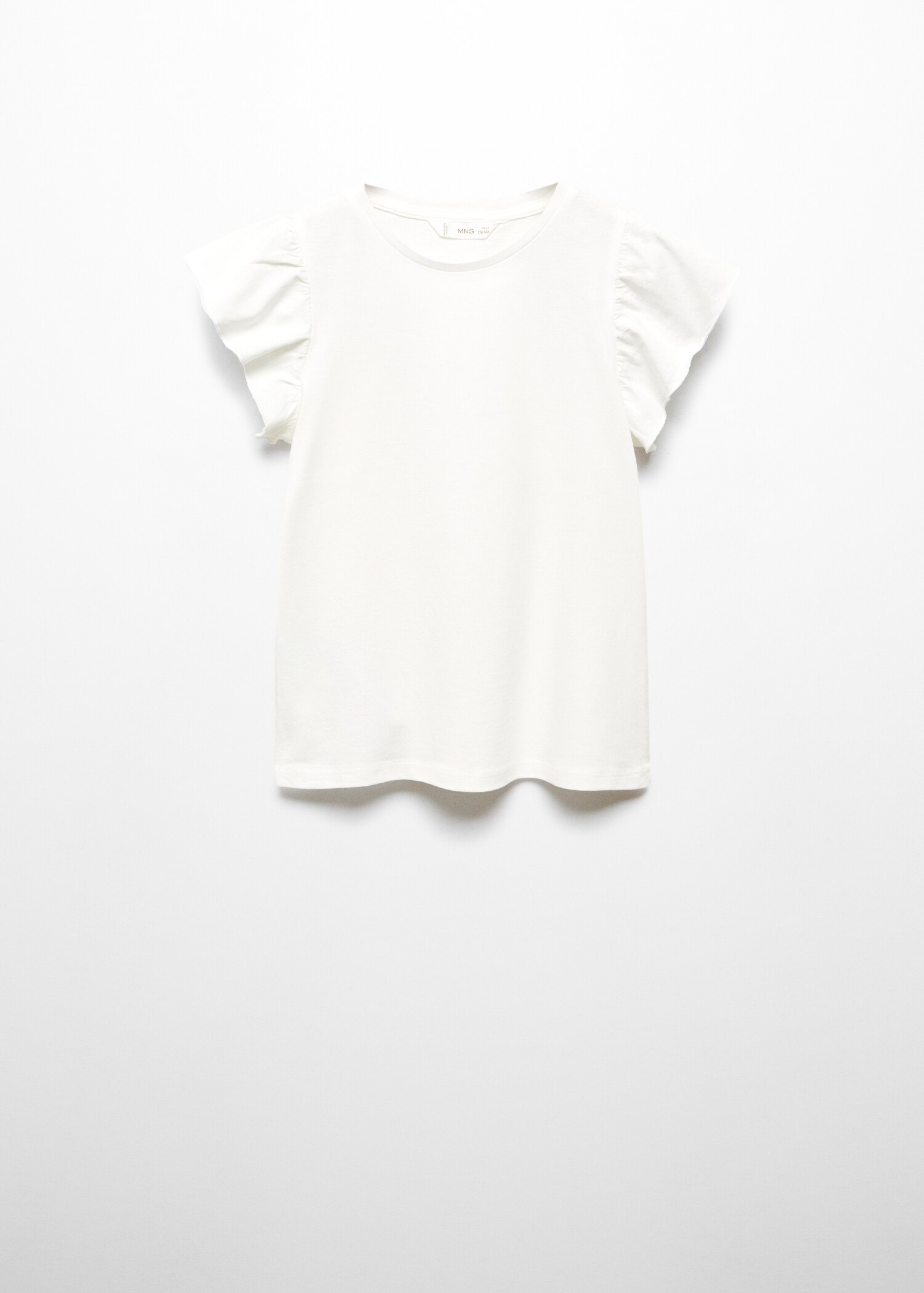 Kurzärmliges T-Shirt mit Rüschen - Artikel ohne Model