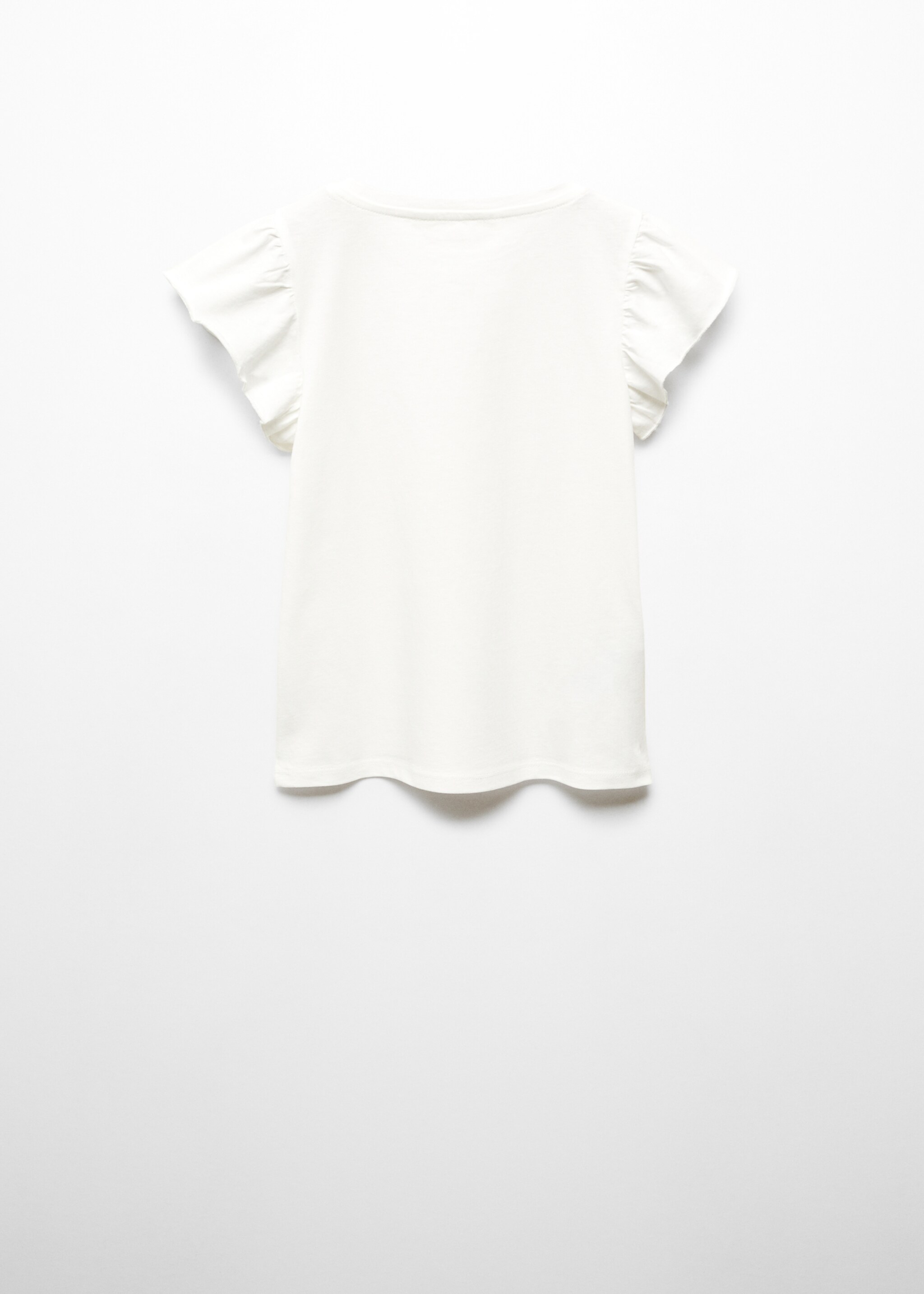 Short-sleeved ruffle t-shirt - Reverse of the article, Off White. Ref: 67094467-00.