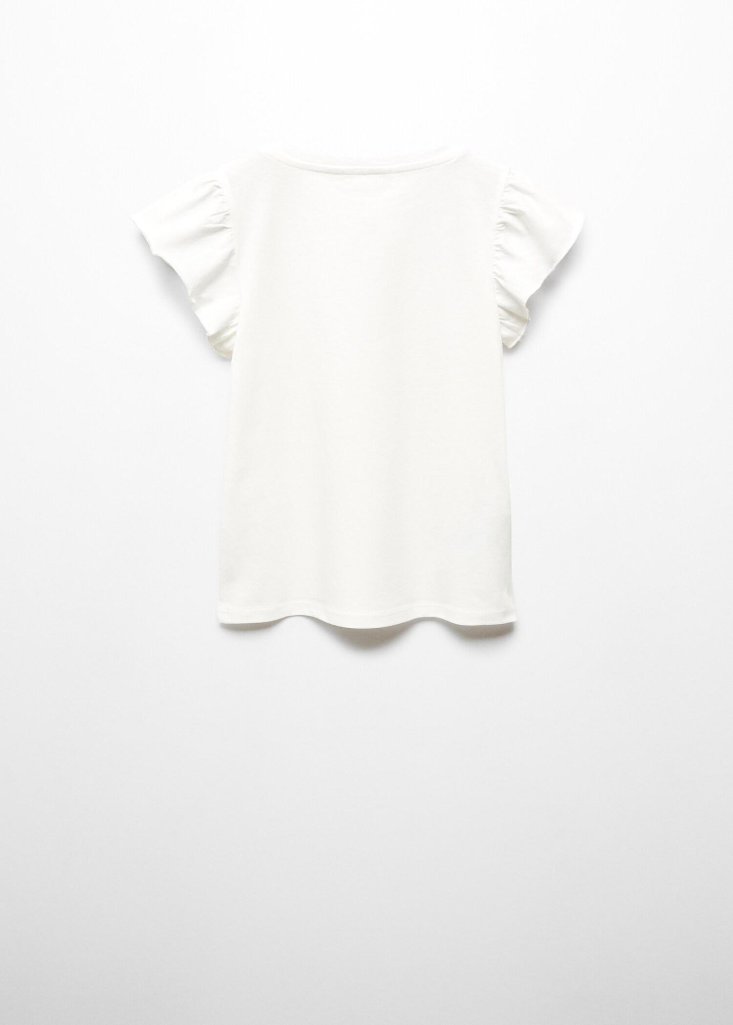 Kurzärmliges T-Shirt mit Rüschen - Rückseite des Artikels