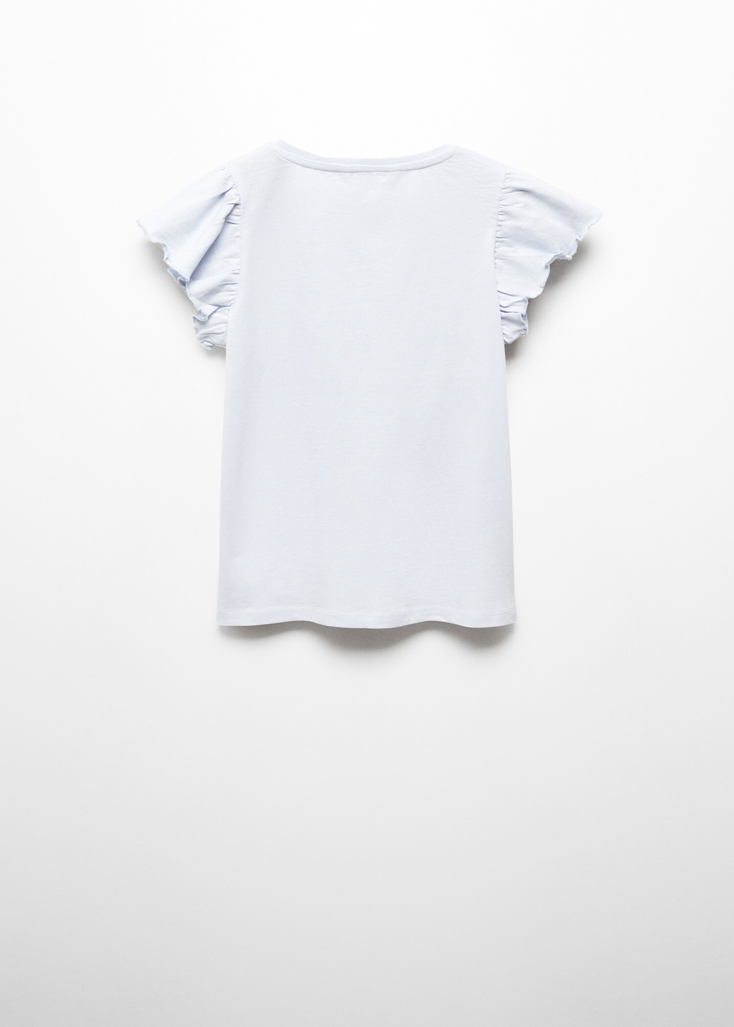 Kurzärmliges T-Shirt mit Rüschen - Rückseite des Artikels