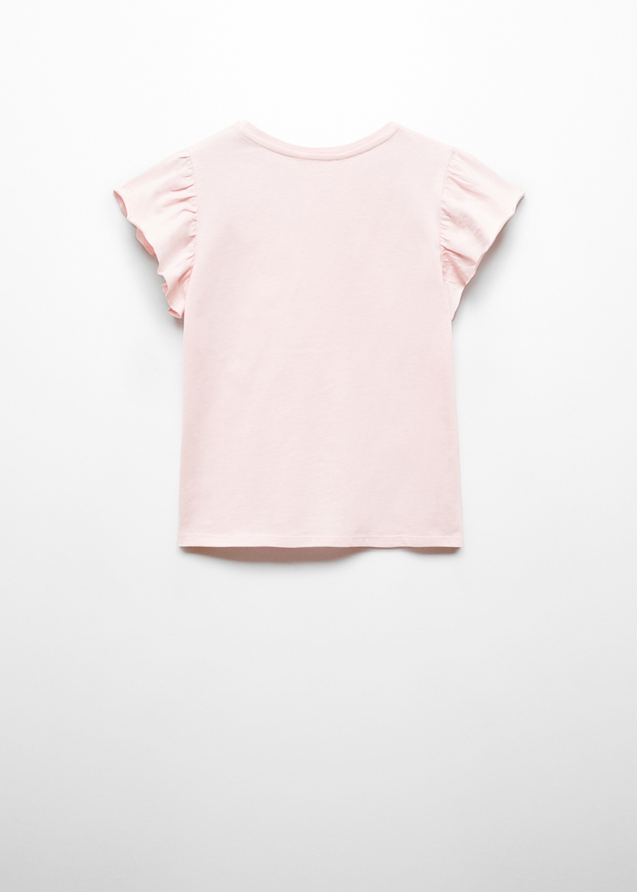 Short-sleeved ruffle t-shirt - Reverse of the article