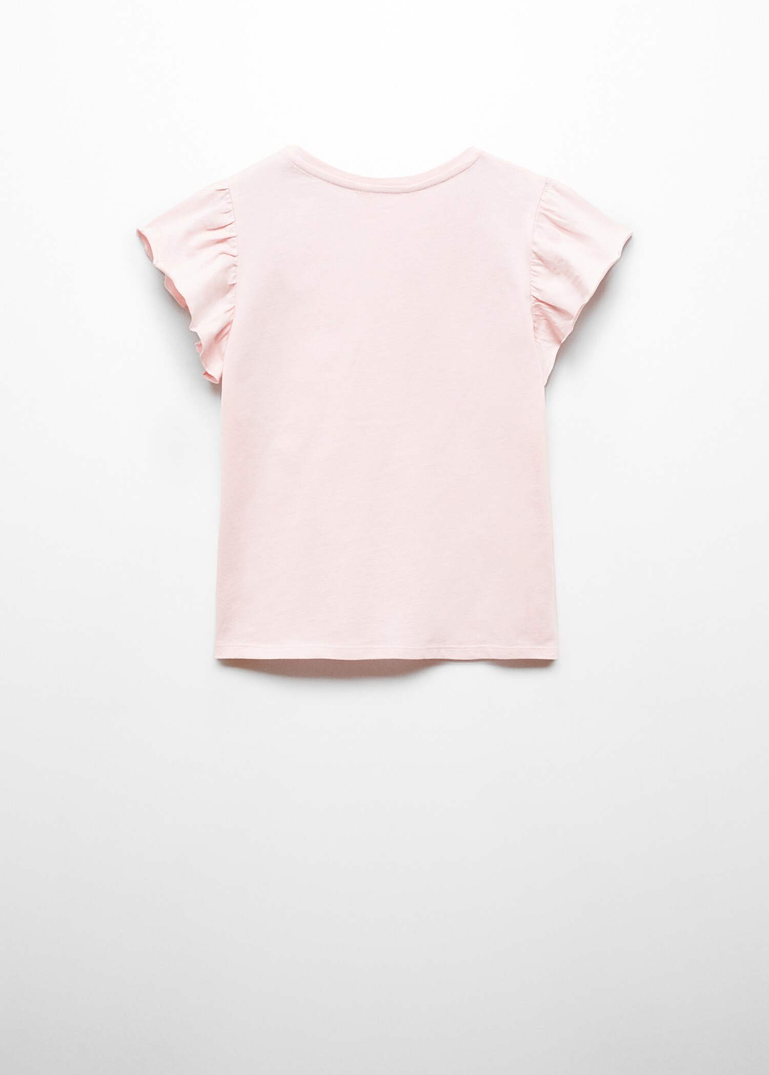 Kurzärmliges T-Shirt mit Rüschen - Rückseite des Artikels