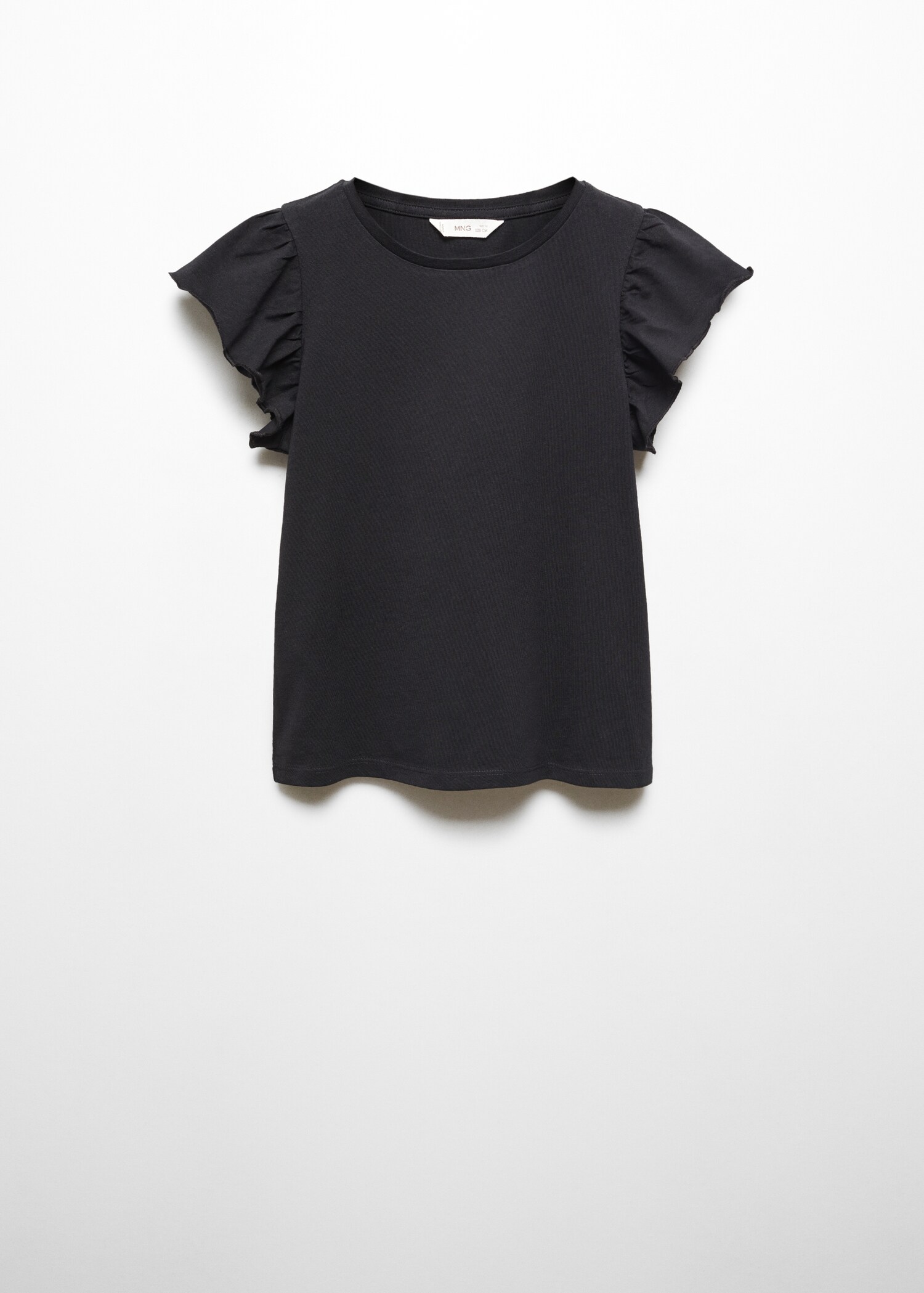 Kurzärmliges T-Shirt mit Rüschen - Artikel ohne Model