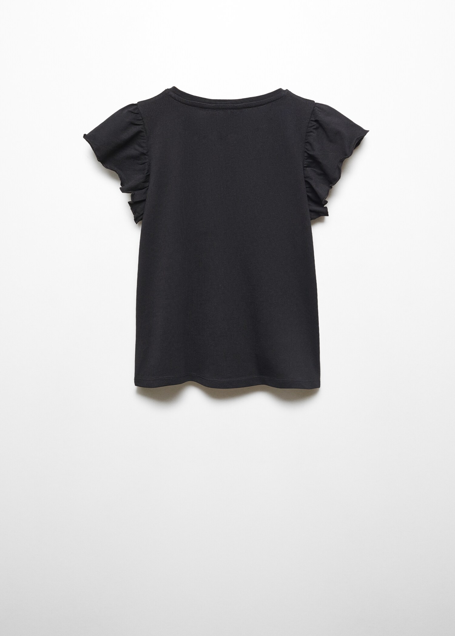 Kurzärmliges T-Shirt mit Rüschen - Rückseite des Artikels