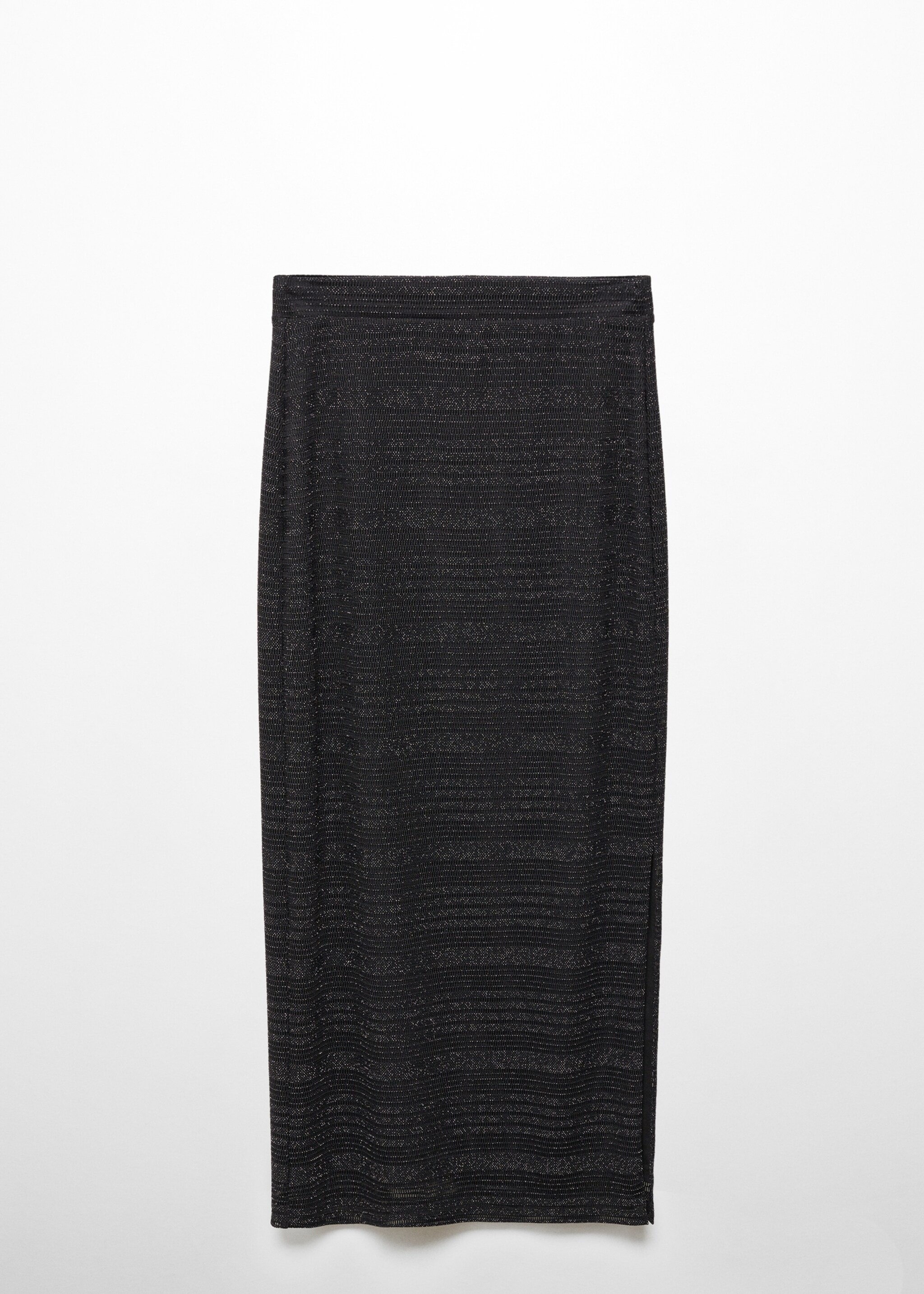 Metallic midi skirt - Article without model, Black. Ref: 67094471-00.