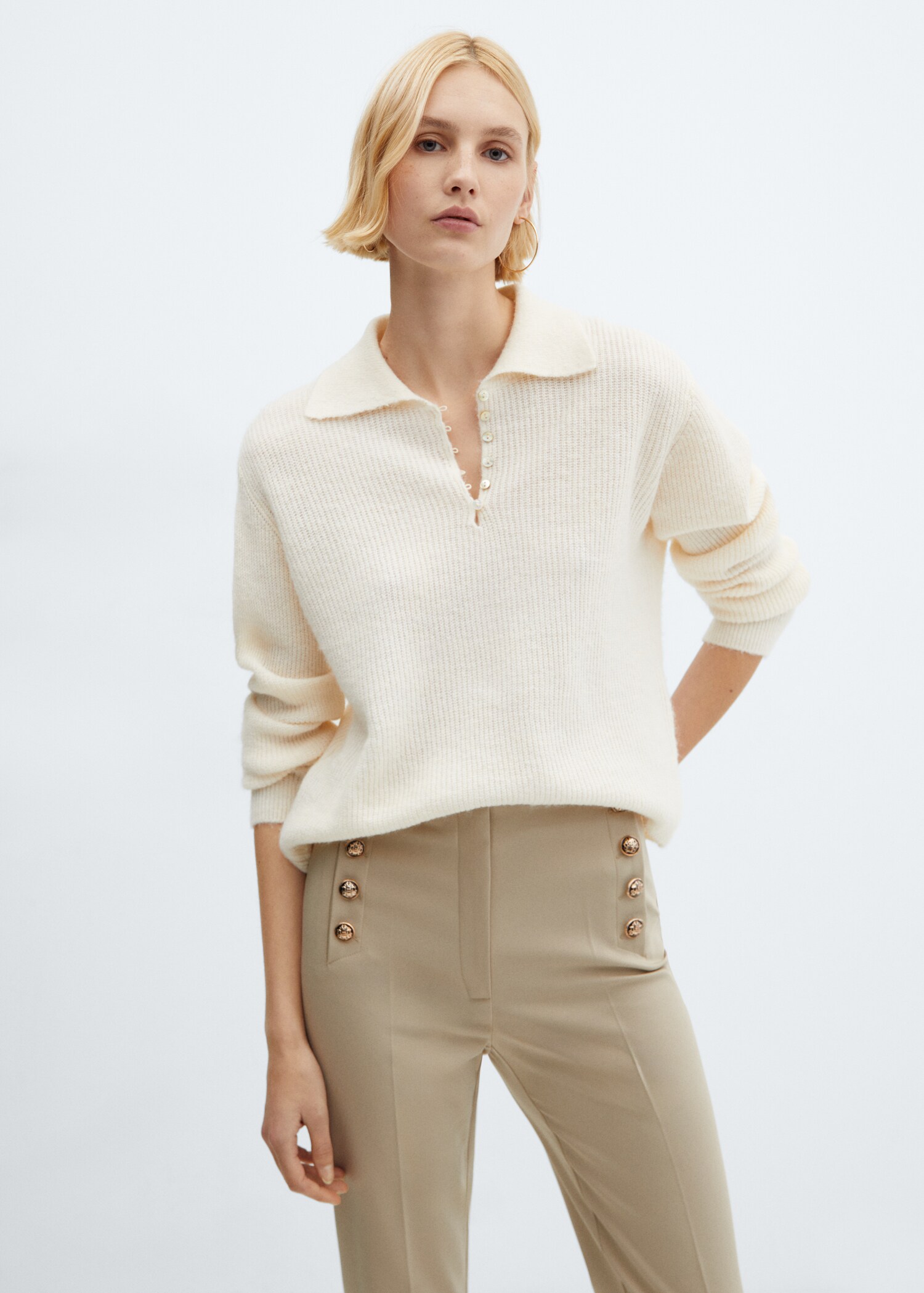 Pantalon crop boutonné - Détail de l'article 1