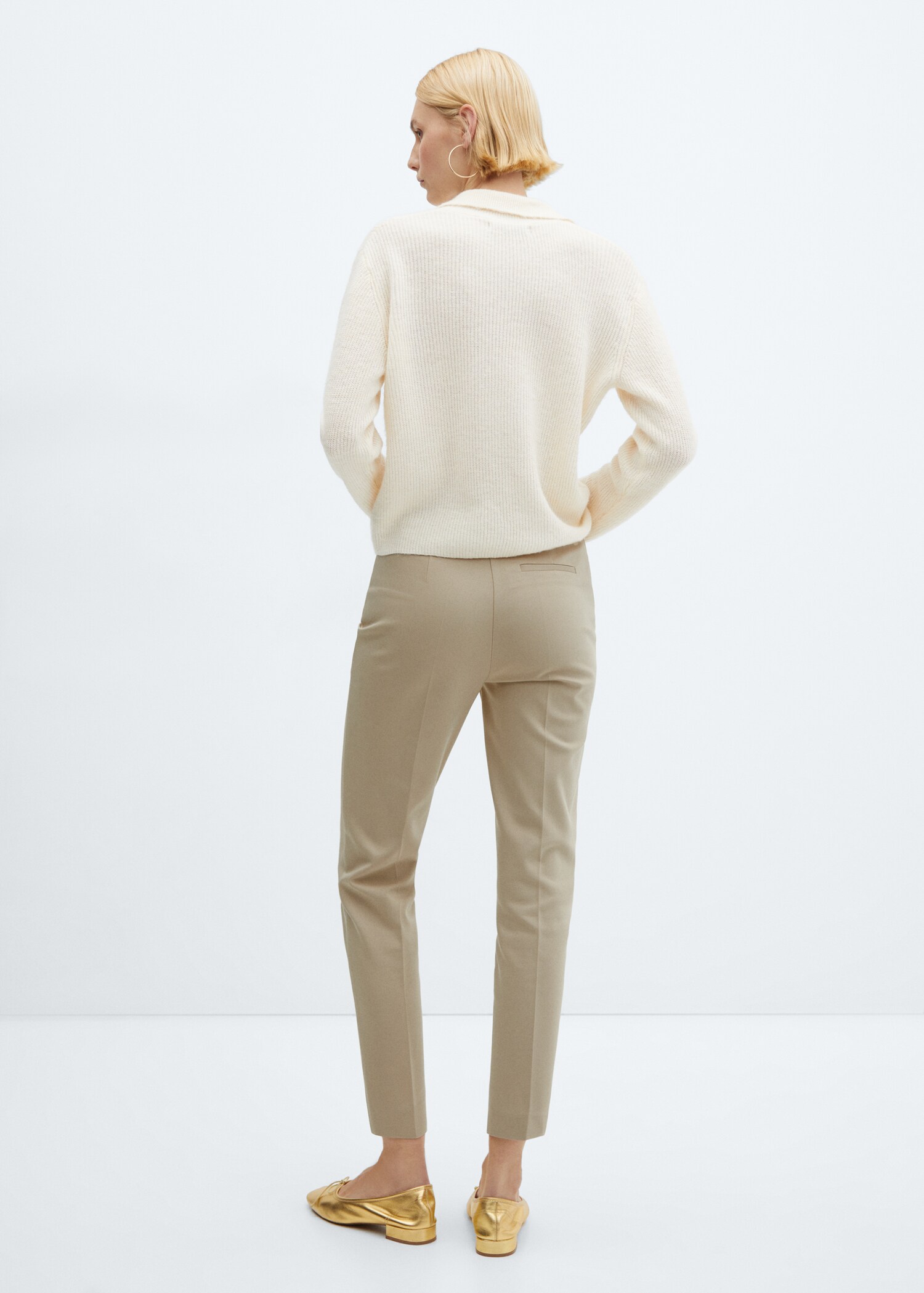 Pantalon crop boutonné - Verso de l’article