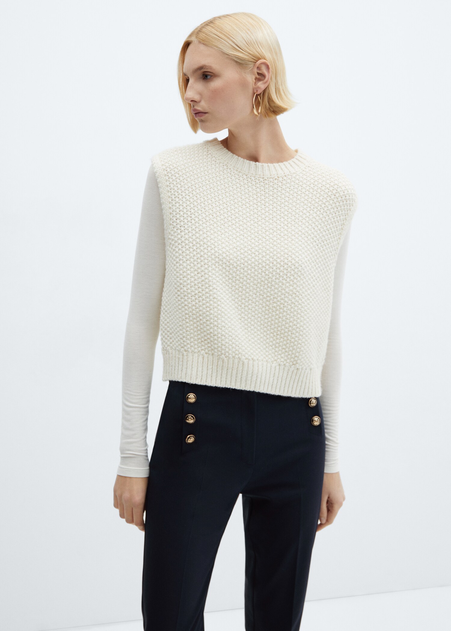 Pantalon crop boutonné - Détail de l'article 1