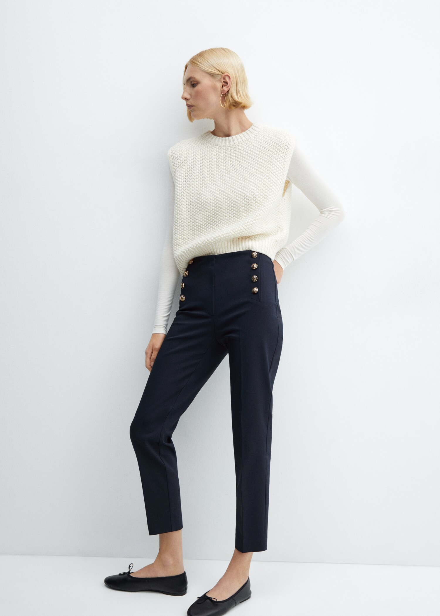 Pantalon crop boutonné - Détail de l'article 2