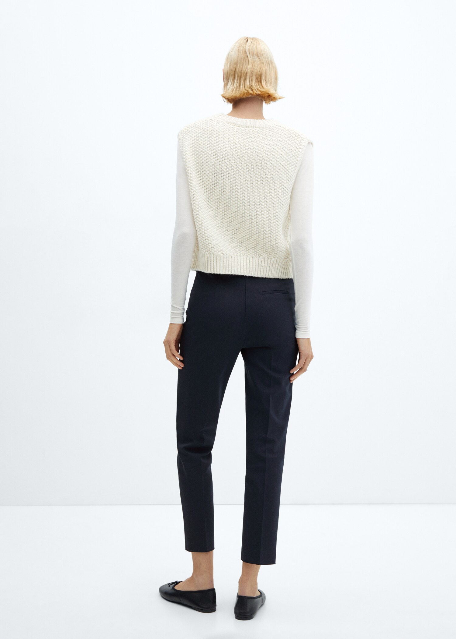 Pantalon crop boutonné - Verso de l’article