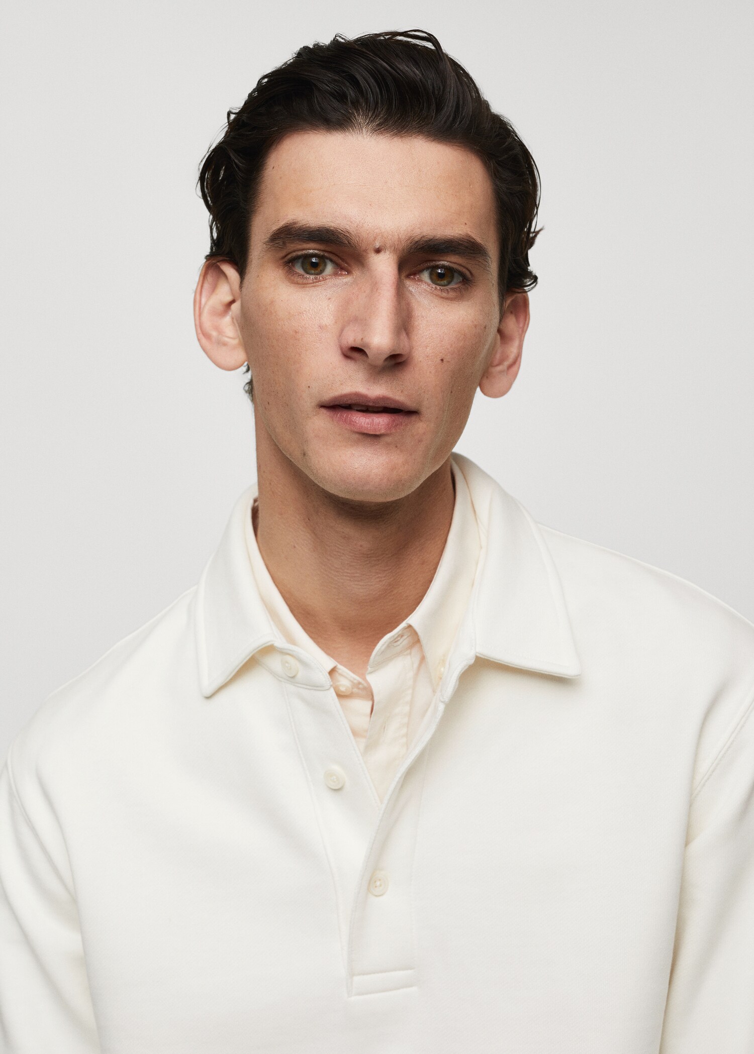 Cotton polo sweatshirt - Details of the article 1