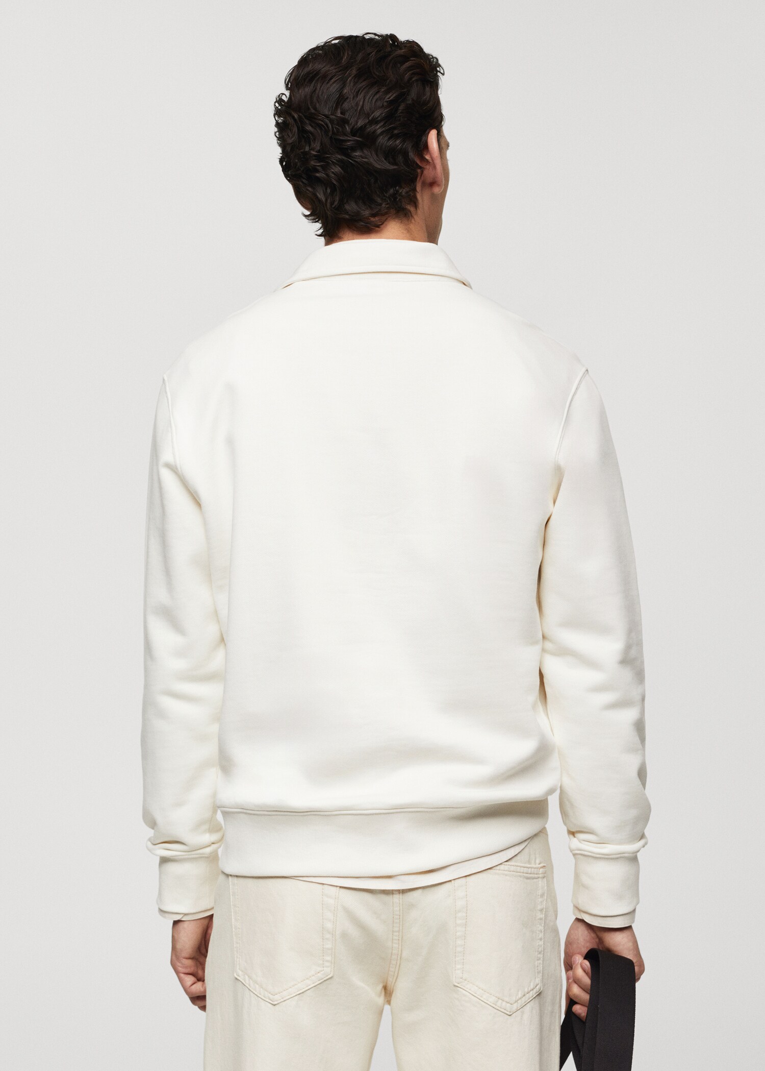 Cotton polo sweatshirt - Reverse of the article