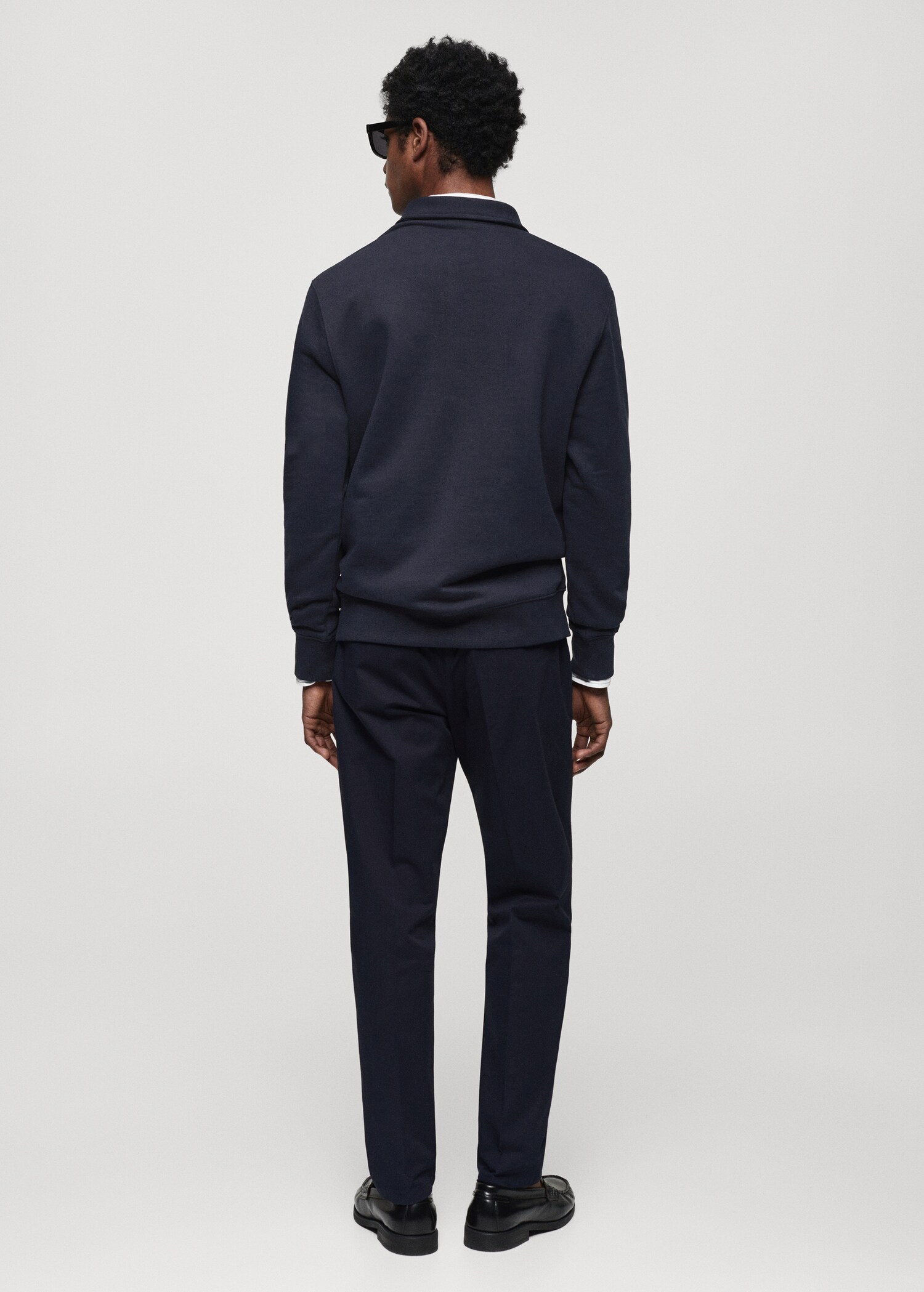 Cotton polo sweatshirt - Reverse of the article