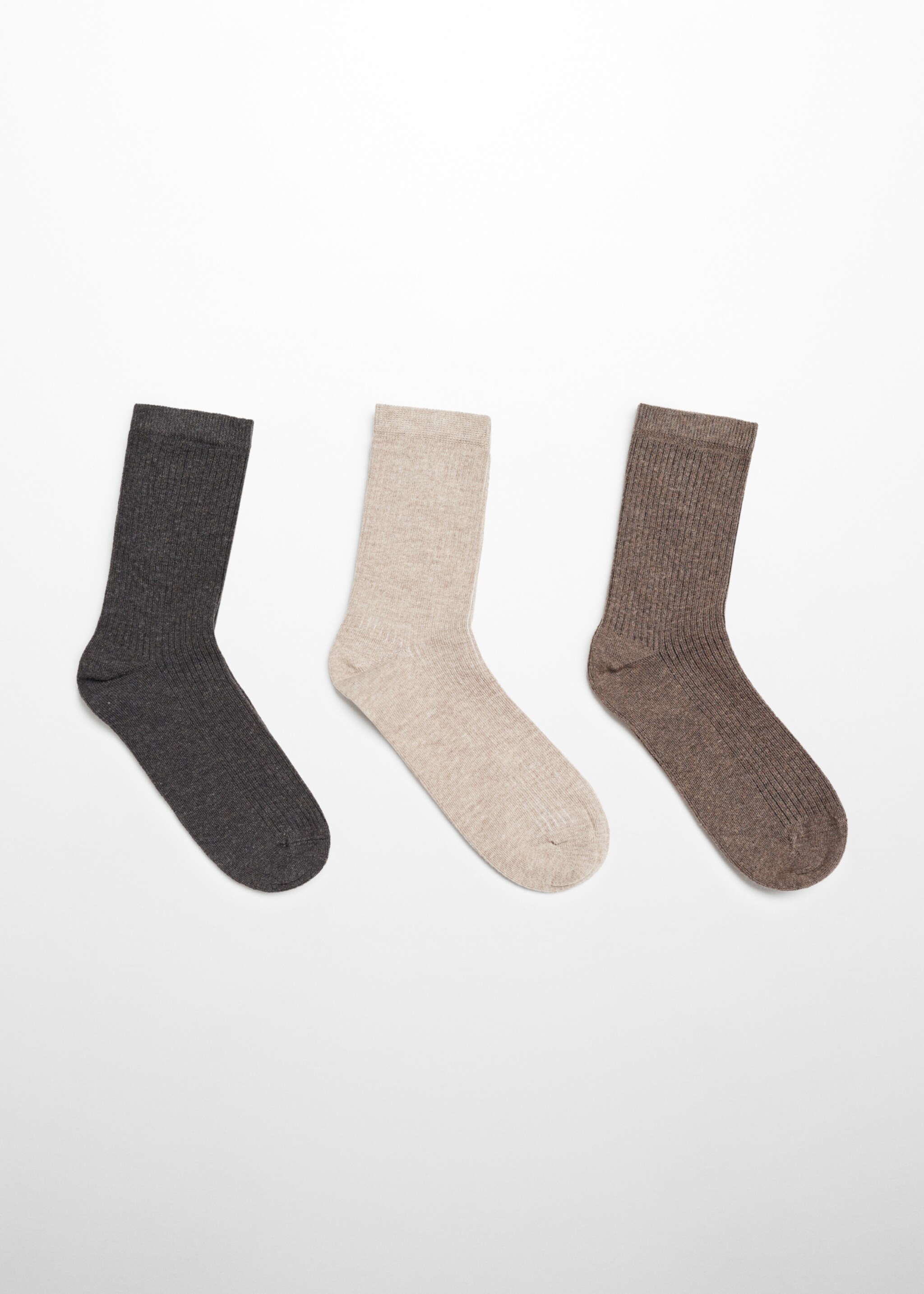 3-pack of ribbed cotton socks - Article without model