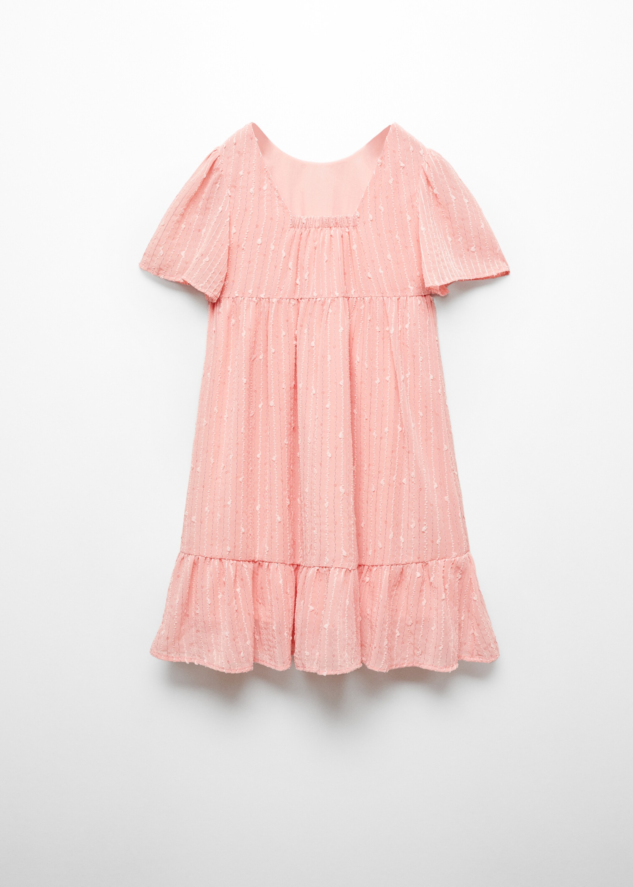 Vestido com bordados e folhos - Verso do artigo