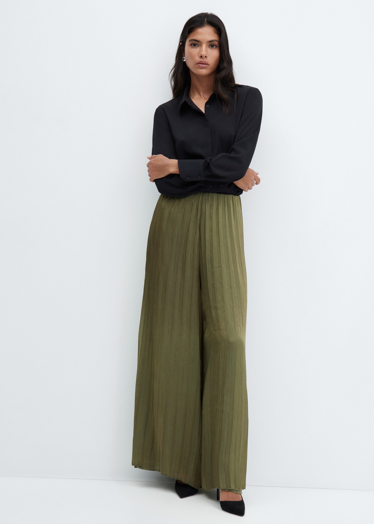 Pantalón wideleg plisado - Detalle del artículo 2