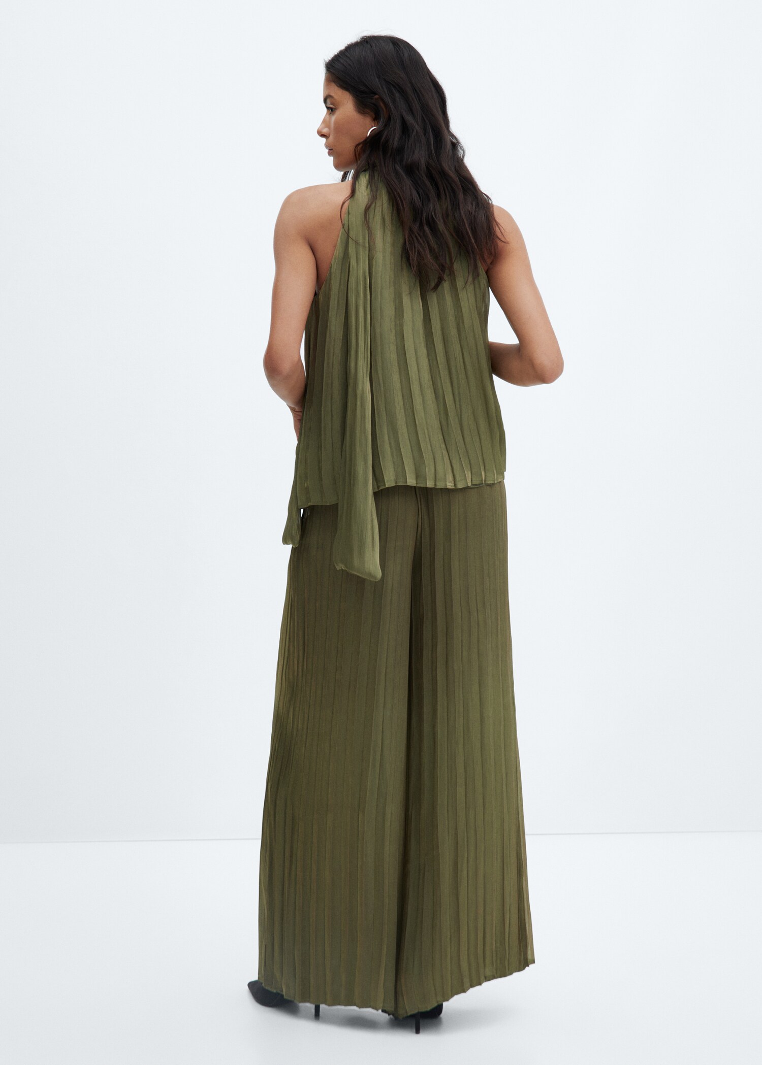Pantalón wideleg plisado - Reverso del artículo