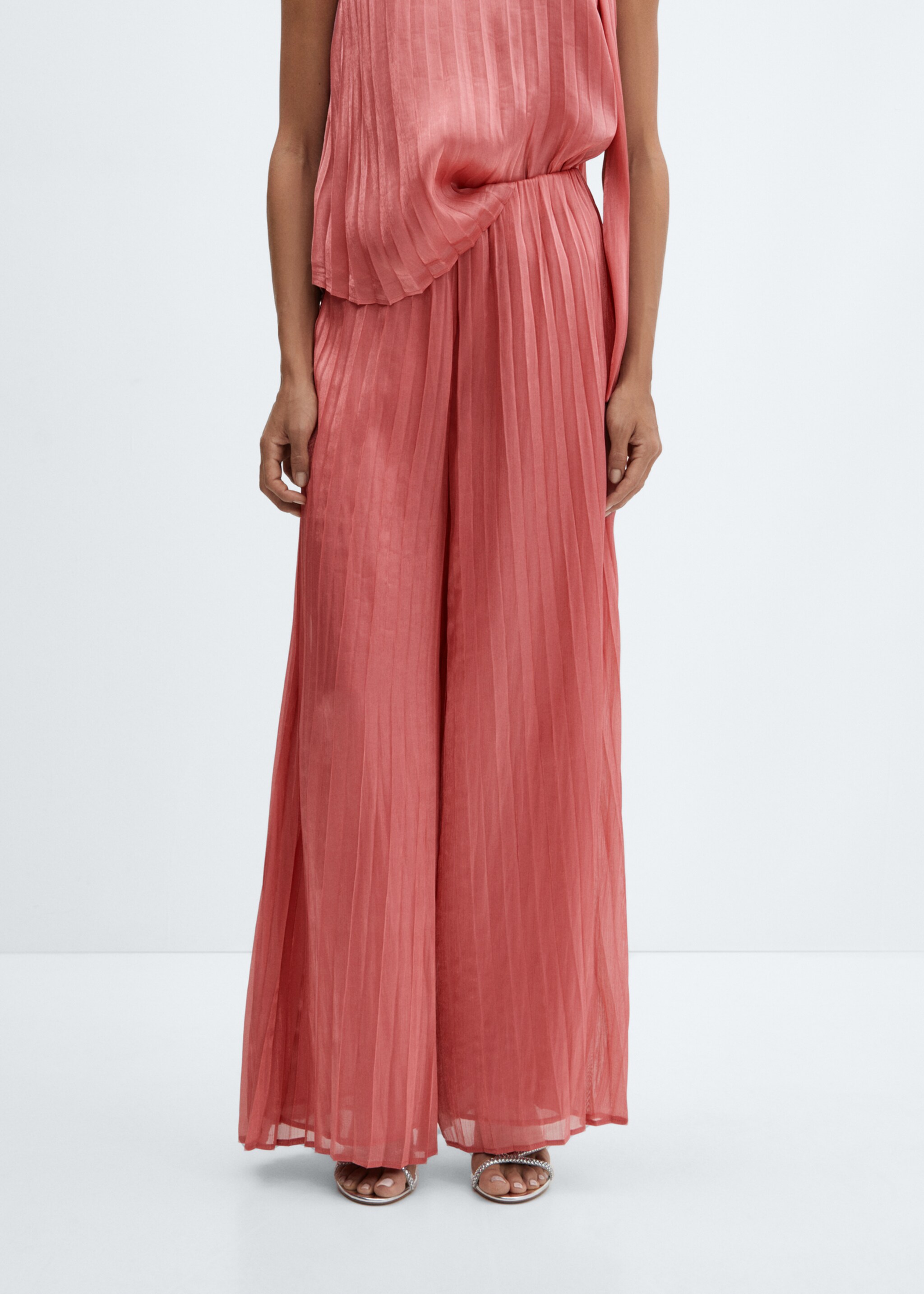 Pleated wideleg trousers - Medium plane
