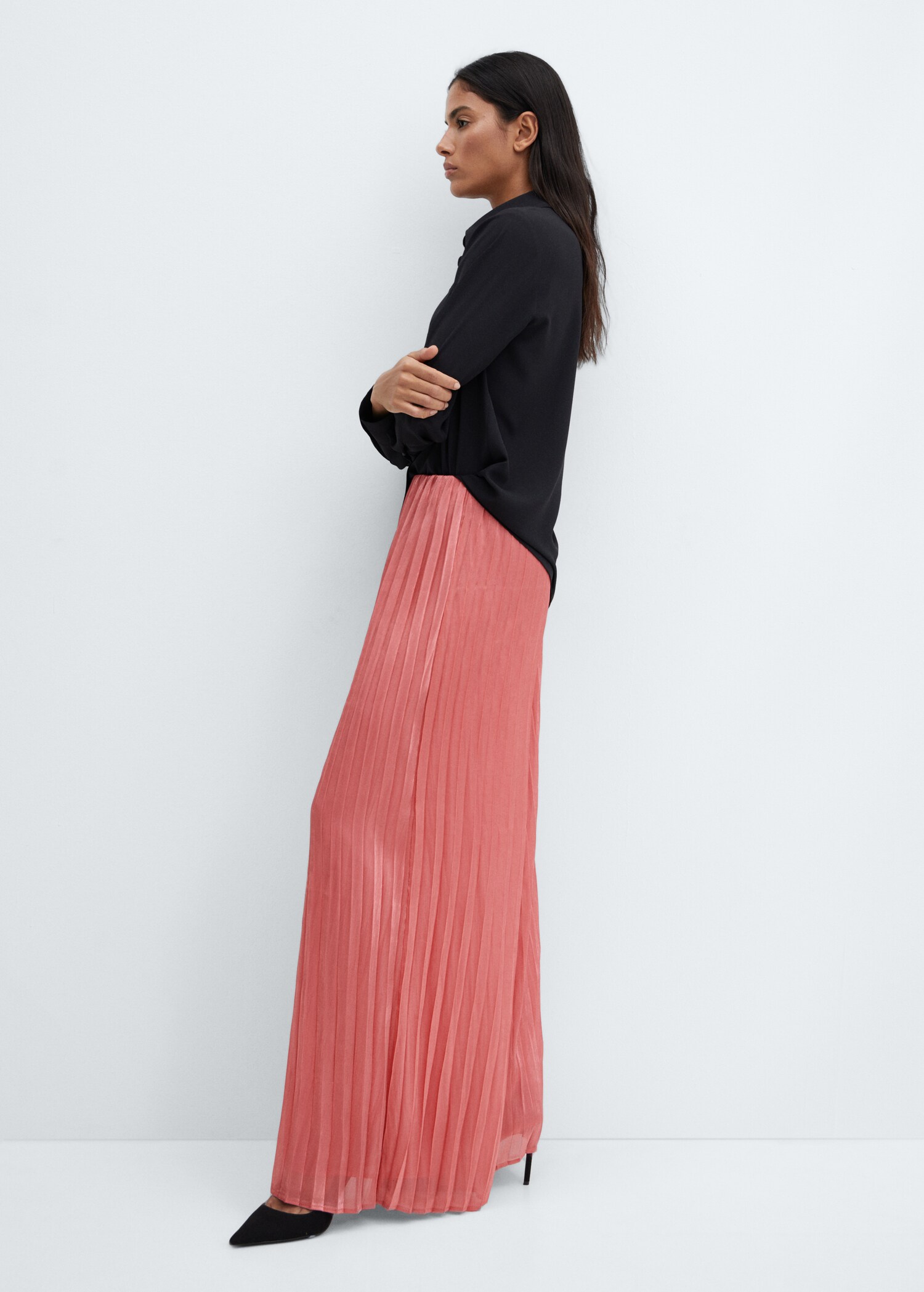 Pleated wideleg trousers - Details of the article 2