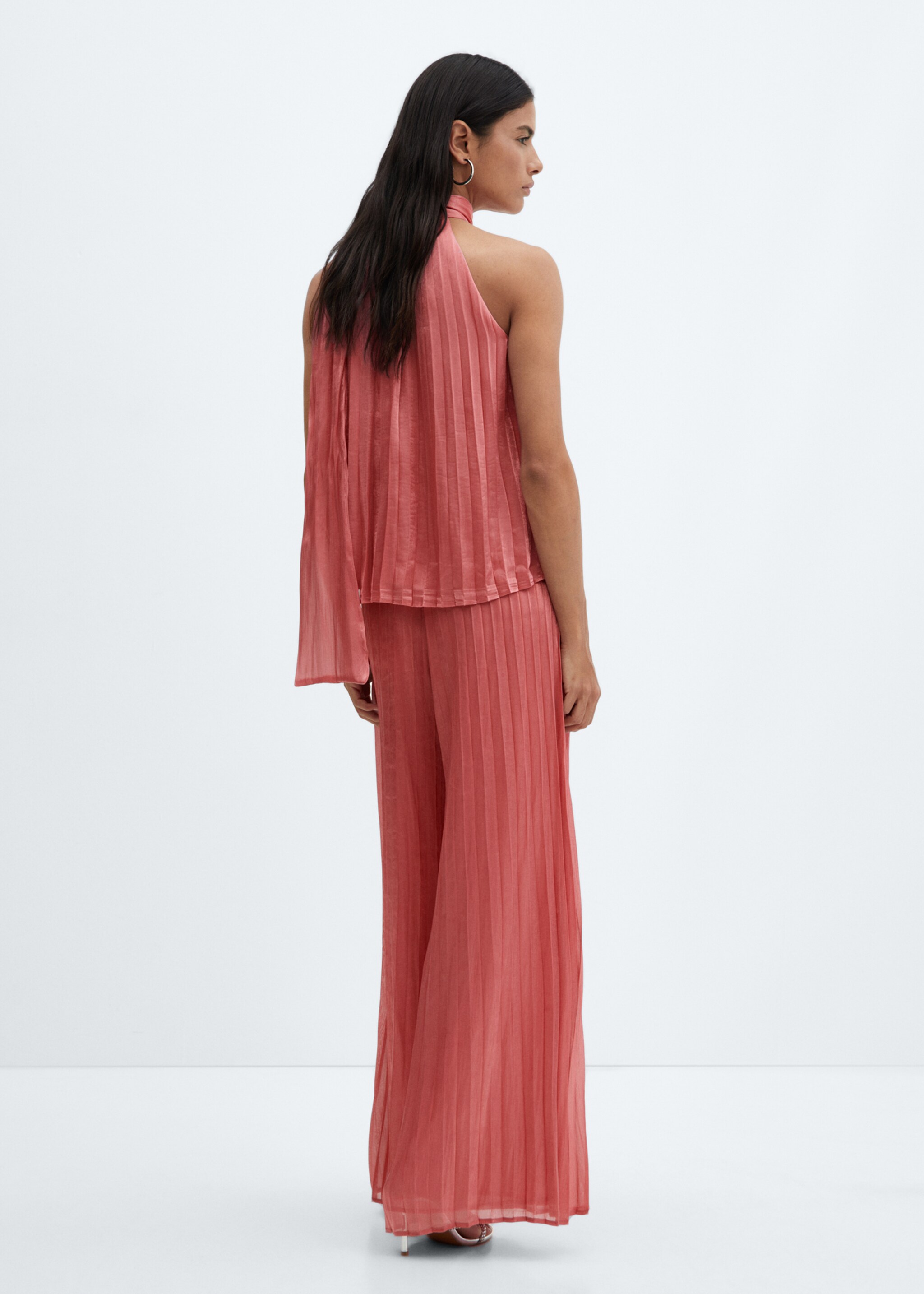 Pleated wideleg trousers - Reverse of the article